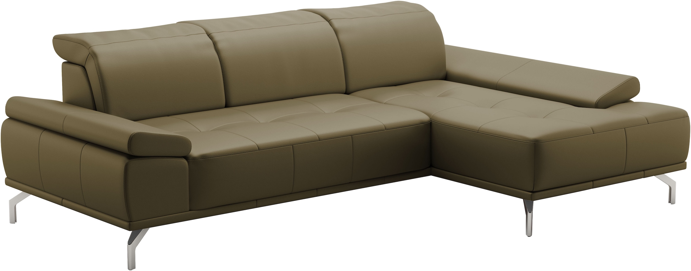Places of Style Ecksofa »Caluna«, Inkl.Sitztiefenverstellung, wahlweise mit Kopf- und Armteilverstellung
