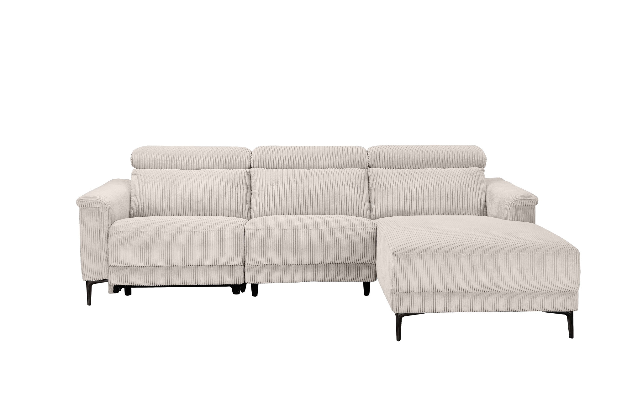 Home affaire Ecksofa »Lund in Cord, L-Form, 261 cm, manuelle und elektr. Re günstig online kaufen
