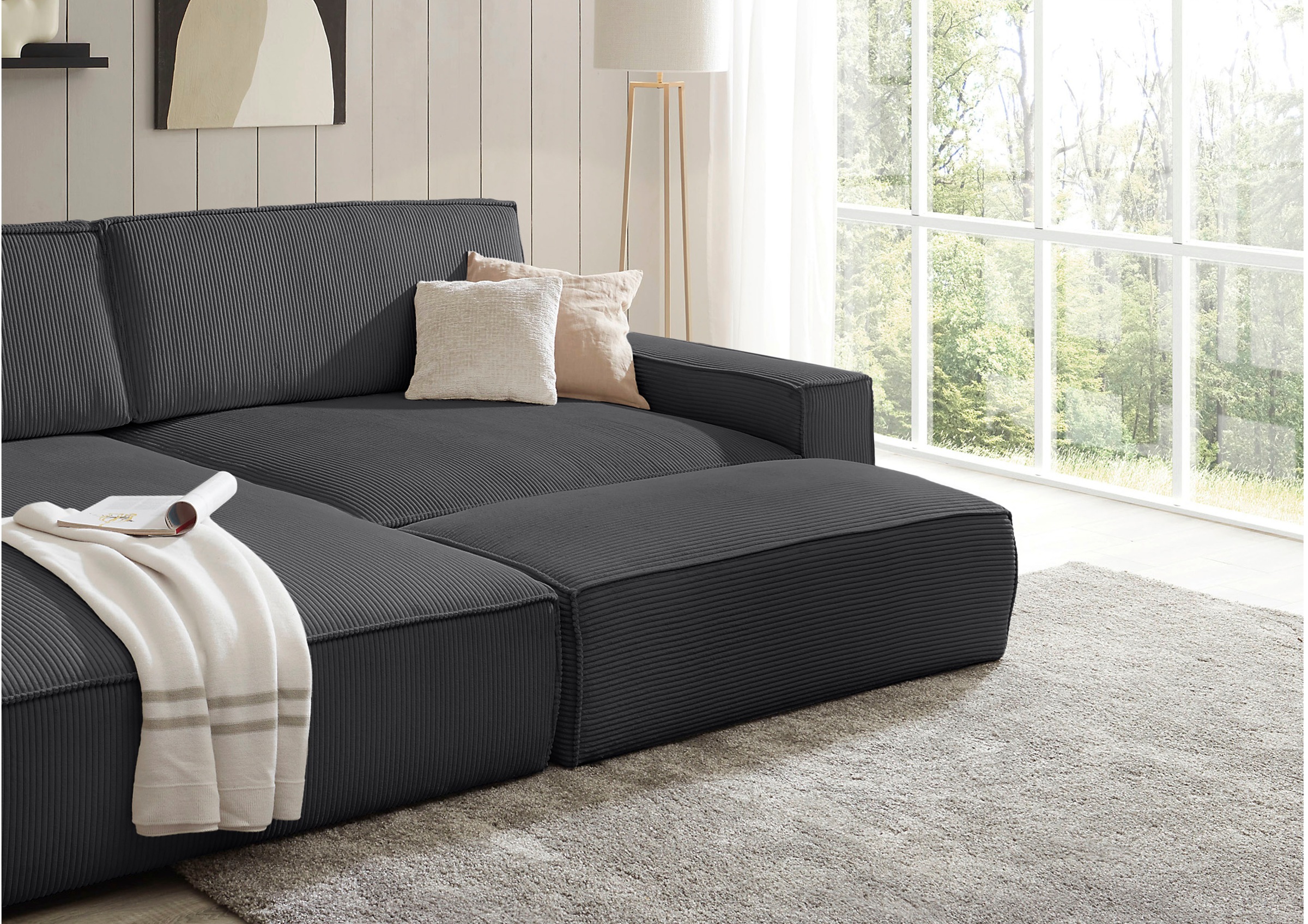 Home affaire Hocker »NEU: SHERWOOD XXL, Polsterhocker, Cord, Webstoff« rech günstig online kaufen