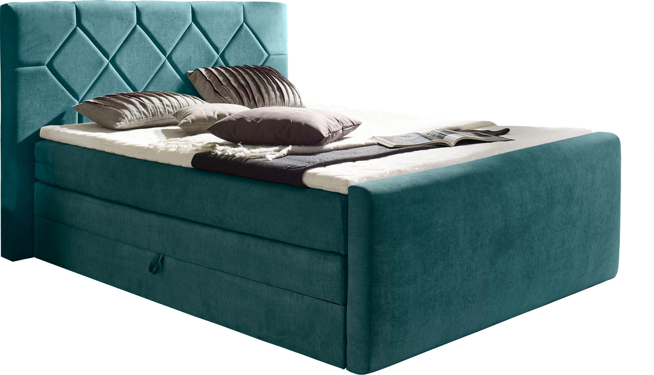 PLACES OF STYLE Boxspringbett "Atlanta" inklusive Topper und Bettkasten günstig online kaufen