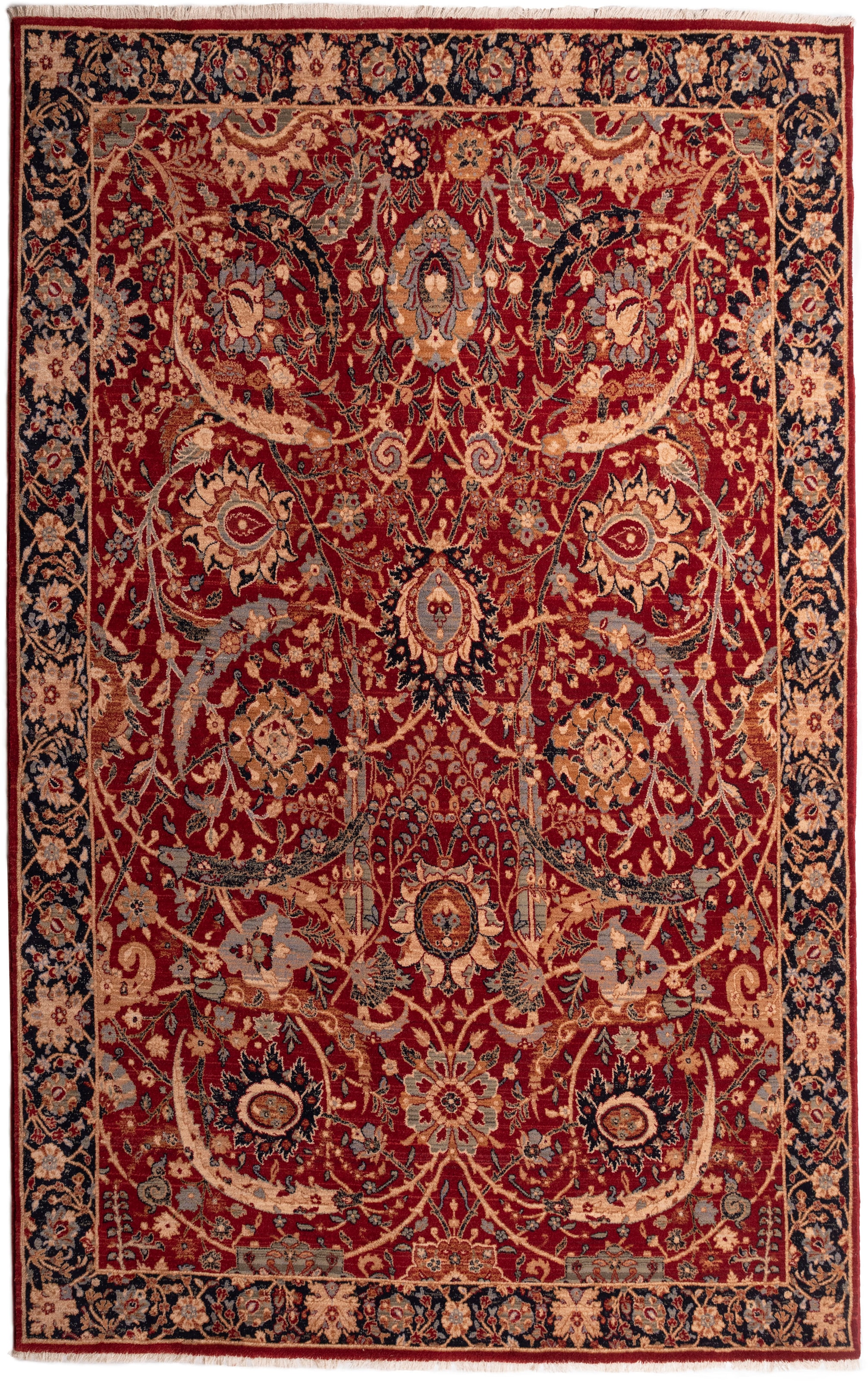 THEKO Wollteppich »Saharna 6650«, rechteckig, 10 mm Höhe, reine Wolle, Orient-Optik, mit Fransen