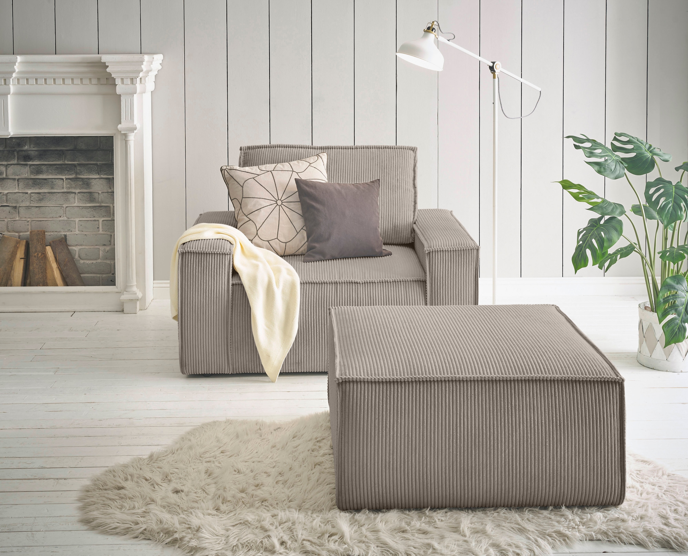 Home affaire Sessel »SHERWOOD« Loveseat und Hocker im Set, passend zur Pols günstig online kaufen