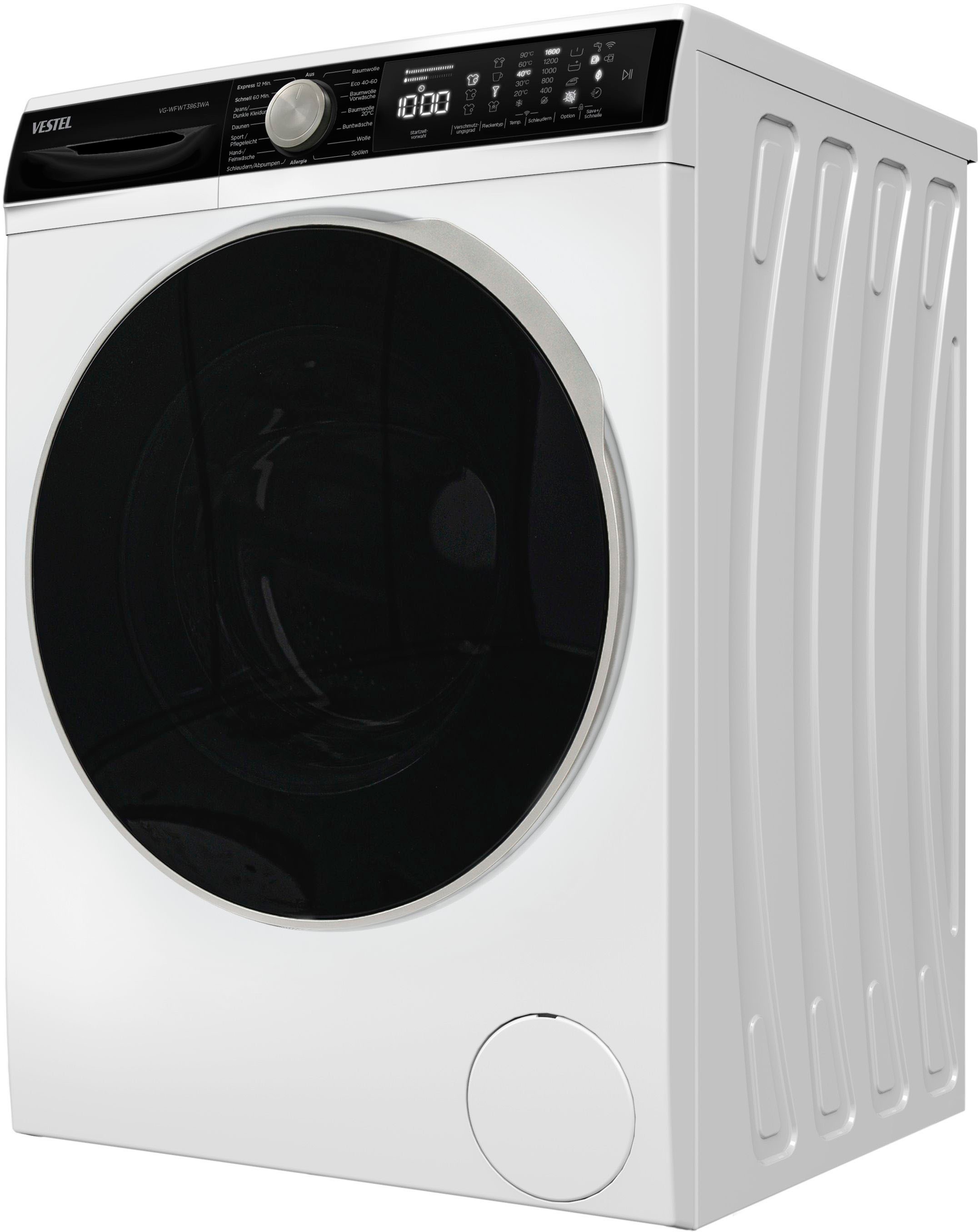 VESTEL Waschmaschine »VG-WFWT3863WA«, 8 kg, 1600 U/min günstig online kaufen