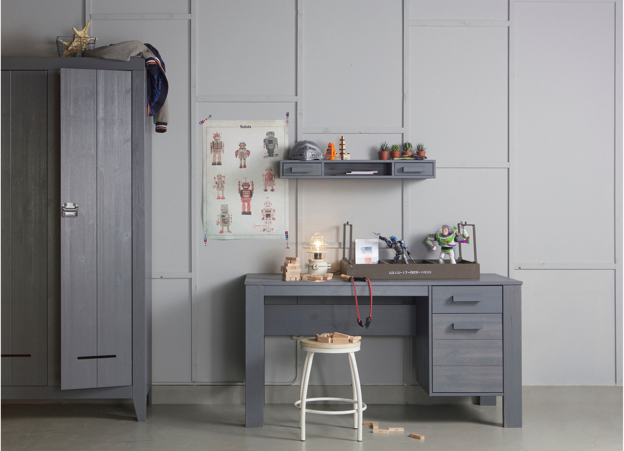 WOOOD Garderobenschrank »Kluis«, 2-türig, mit Metallgriffen, H 190 cm x B 95 cm