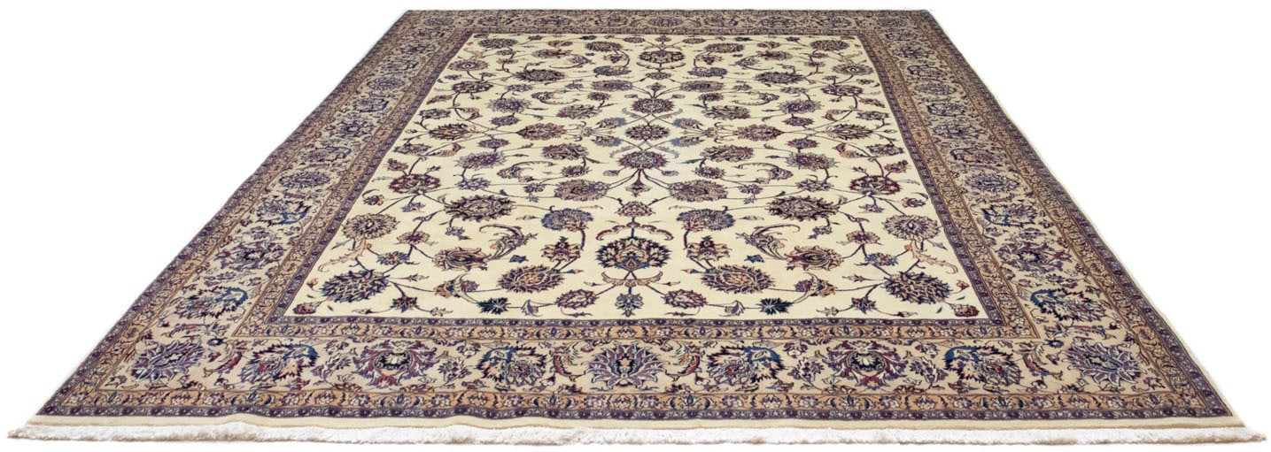 morgenland Wollteppich »Maschad Durchgemustert Beige 333 x 245 cm«, rechtec günstig online kaufen