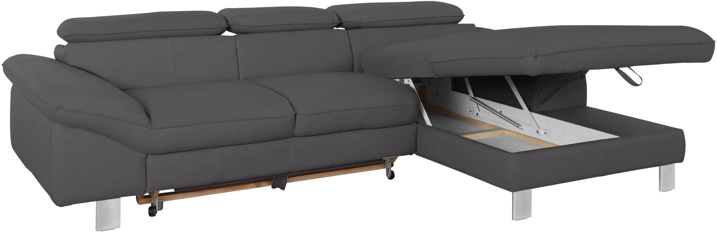 COTTA Ecksofa Driver, mit Kopfteilverstellung, wahlweise mit Bettfunktion