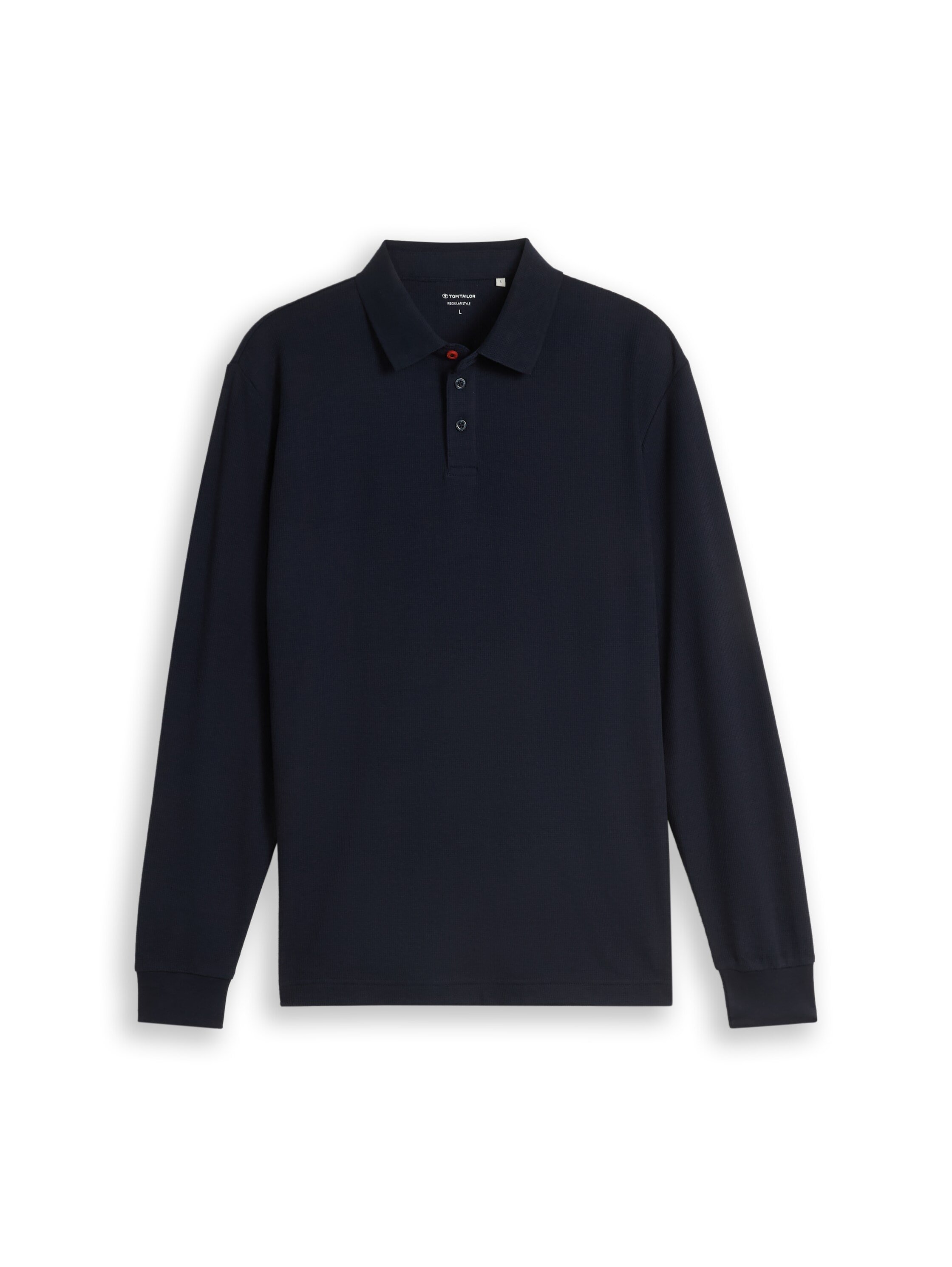 TOM TAILOR Langarm-Poloshirt mit Polokragen und Knopfleiste