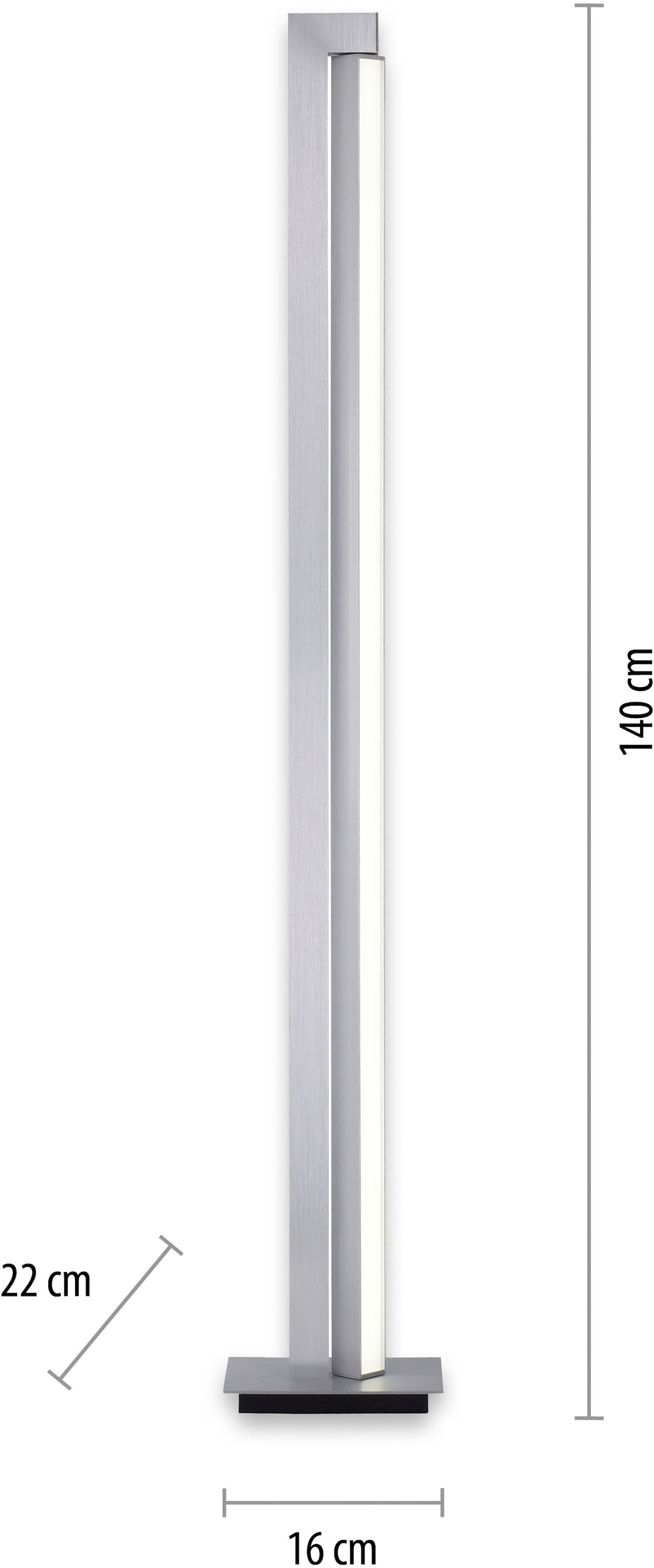 Neuhaus PURE LED Stehlampe »PURE Lines Floor« LED-Board 1 Stk. warmweiß - kaltweiß CCT Farbsteuerung, dimmbar über Fernbedienung, Fußschalter