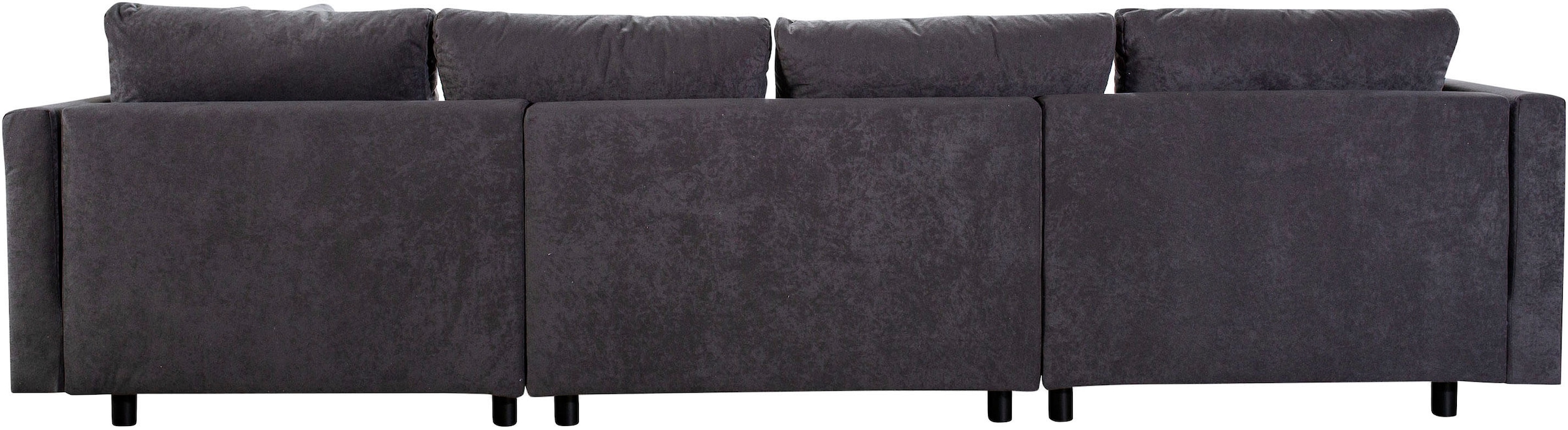 COLLECTION AB Wohnlandschaft »Toni U-Form, B: 298 cm, Liegefl. 282x178cm« Set 2tlg. Sofa + Hocker, mit Schlaffunktion, Federkern, 3 Zierkissen