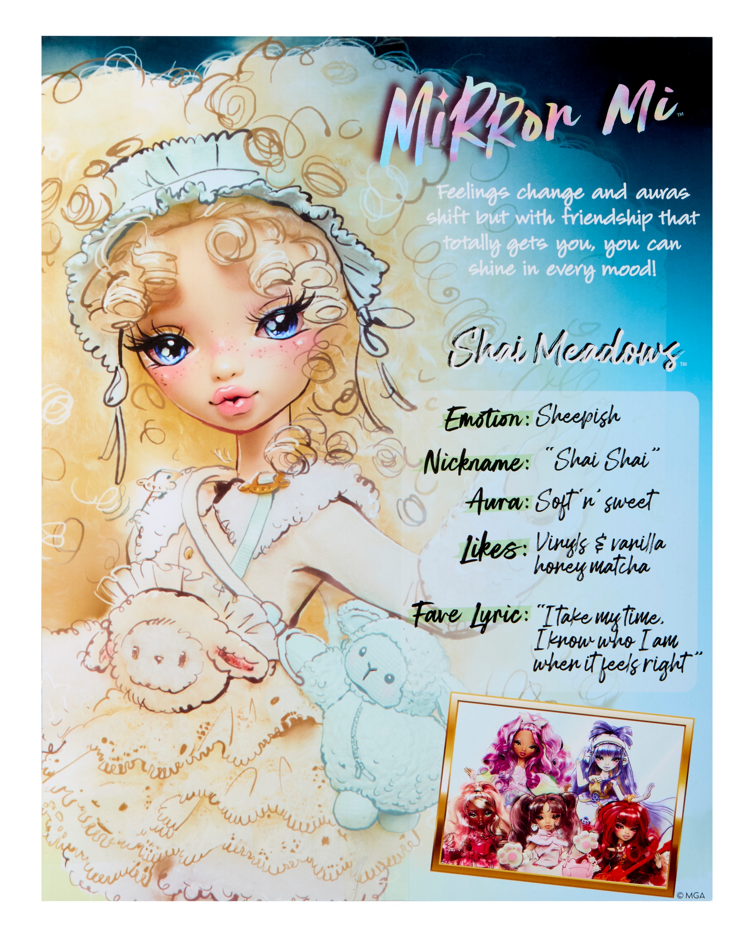 MGA ENTERTAINMENT Anziehpuppe »MirrorMi Fashion Doll - Shai Meadows (Sheepish)«
