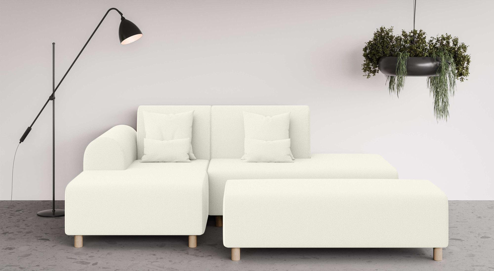 INOSIGN Ecksofa »Suyala«, L-Form mit Hocker günstig online kaufen