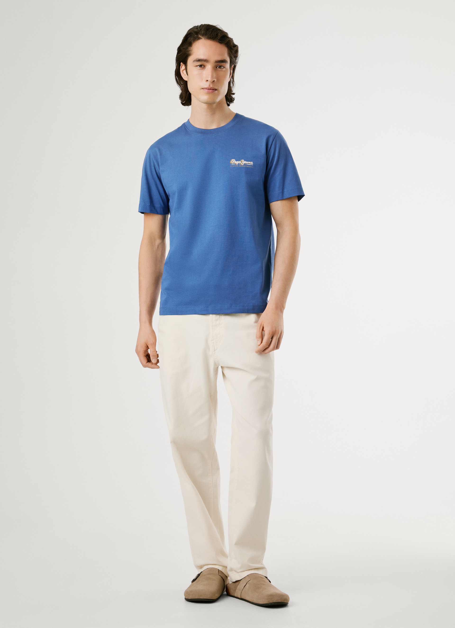 Pepe Jeans T-Shirt »MILON TEE«, mit geripptem Rundhals