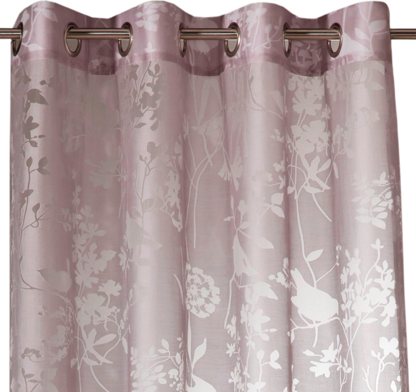 Weckbrodt Vorhang »Shorty«, (1 St.), Ausbrenner, Allover,transparent,Motiv Vögel und Zweige, Gardine, Store