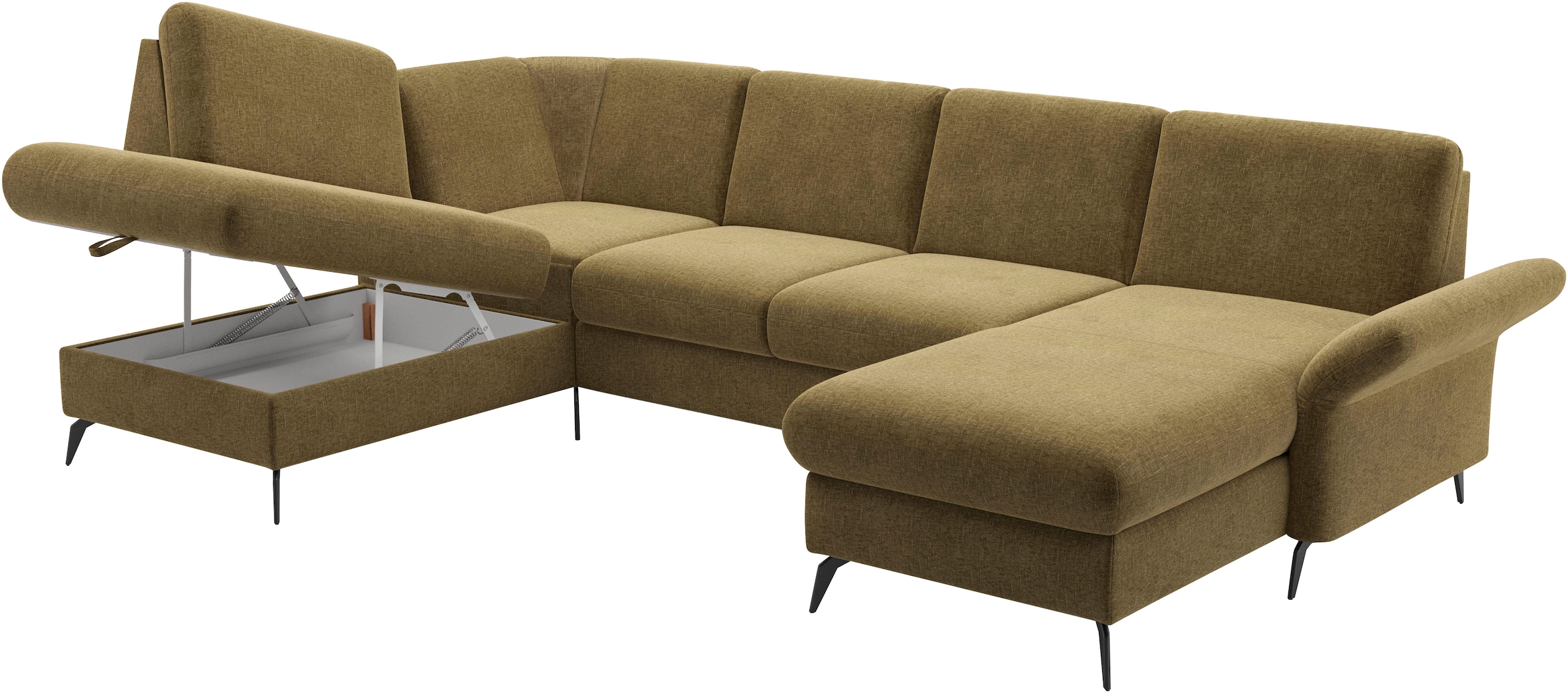 Home affaire Wohnlandschaft »Rochelle«, optional: Armteilverstellung, klappbar, Bettkasen