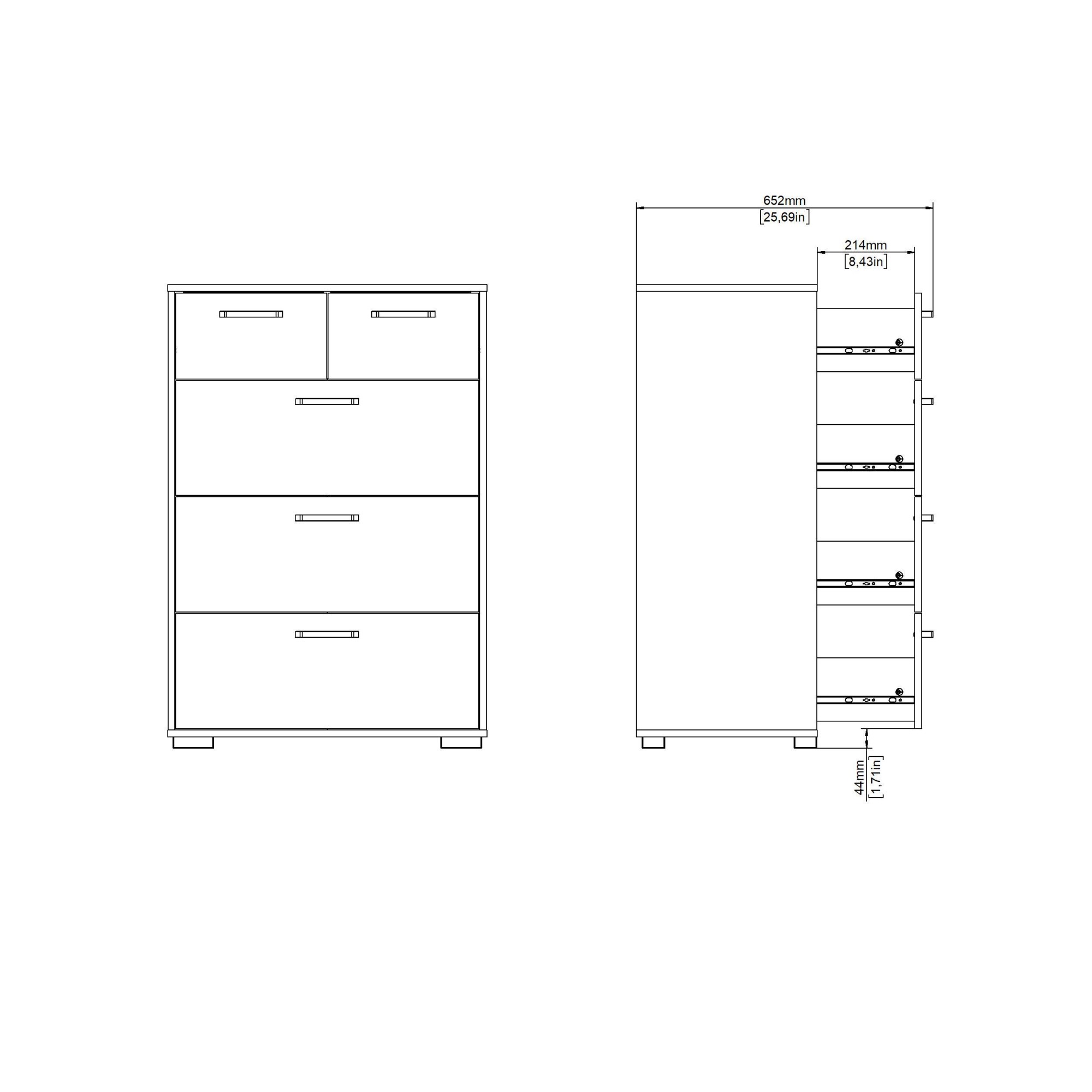 Home affaire Highboard »Sofia« minimalistisches, modernes Design, Breite 40,2 cm