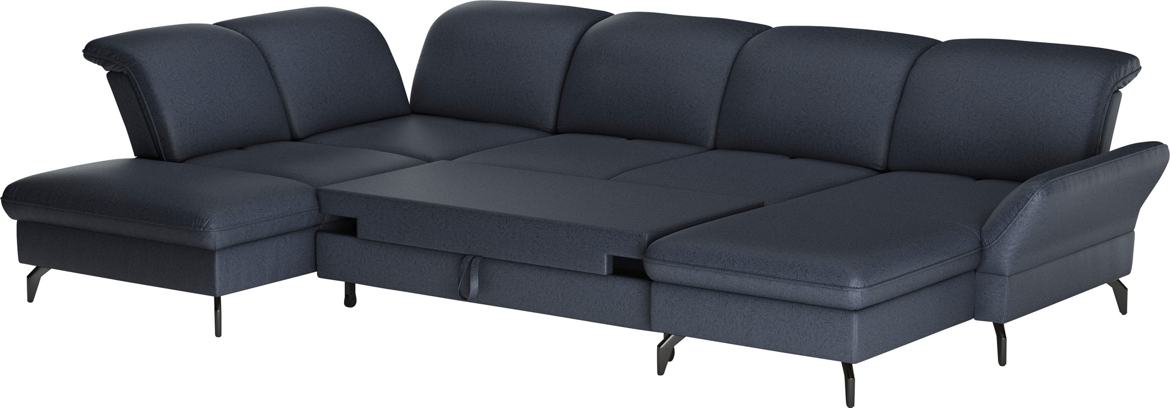 sit&more Wohnlandschaft »Leandro U-Form«, Wahlweise mit Bett-, Kopfteil - und Armlehnfunktion, sowie Bettkasten
