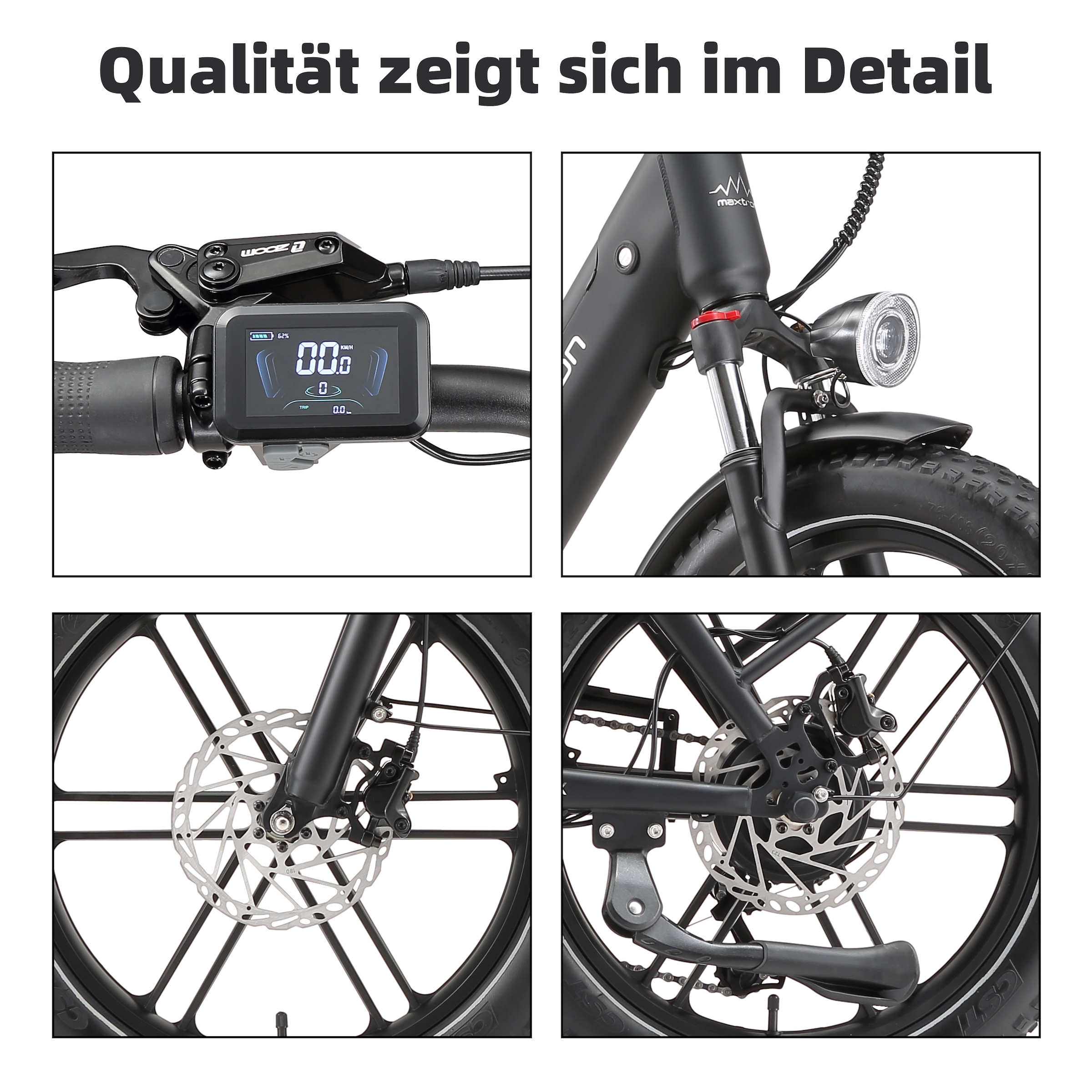 Maxtron »Maxtron Ilex 20" City-E-Bike« 7 Gang Shimano Kettenschaltung Heckmotor 250 W Packung,  (mit integr. Akku), Elektrofahrrad für Alltag und Einkauf