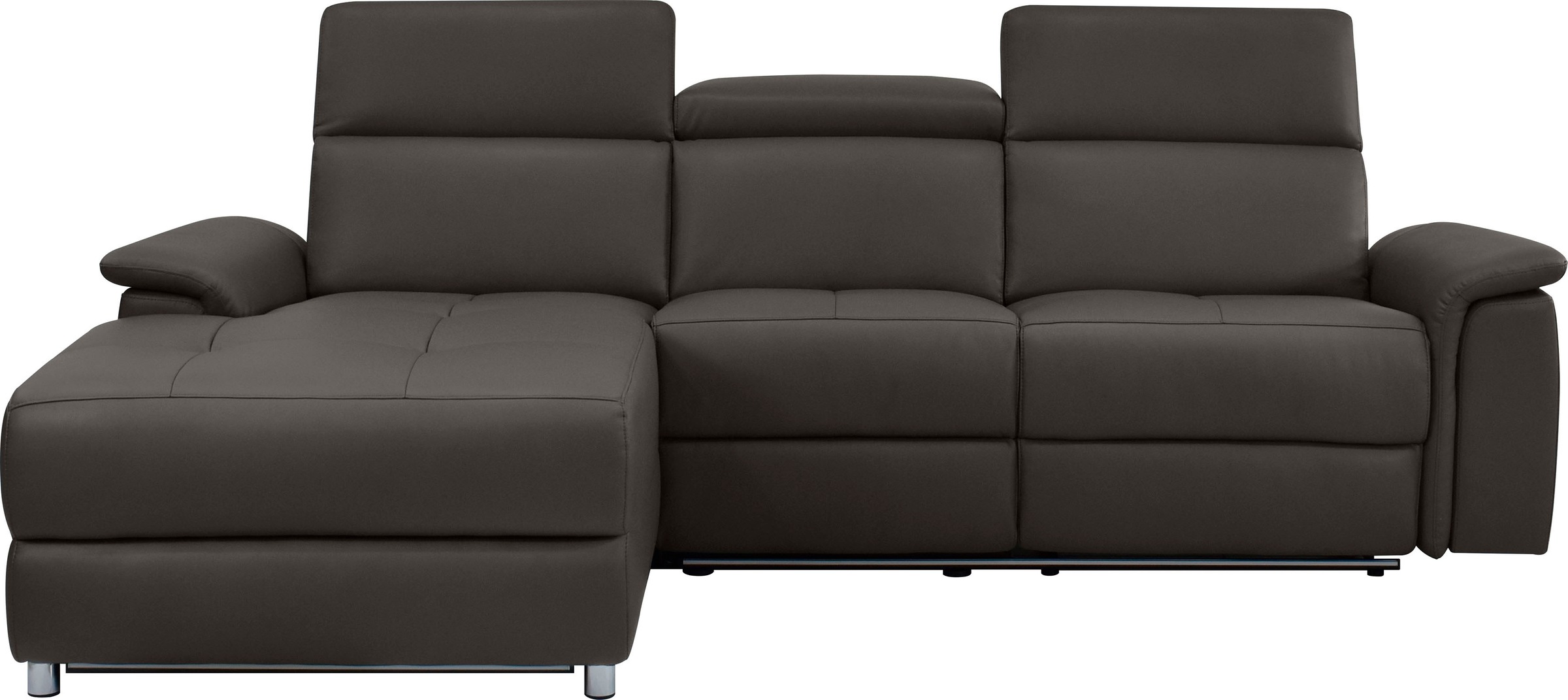 Home affaire Ecksofa »Pareli, L-Form, 259cm,m. Recamiere, Echtleder, Kunstl günstig online kaufen