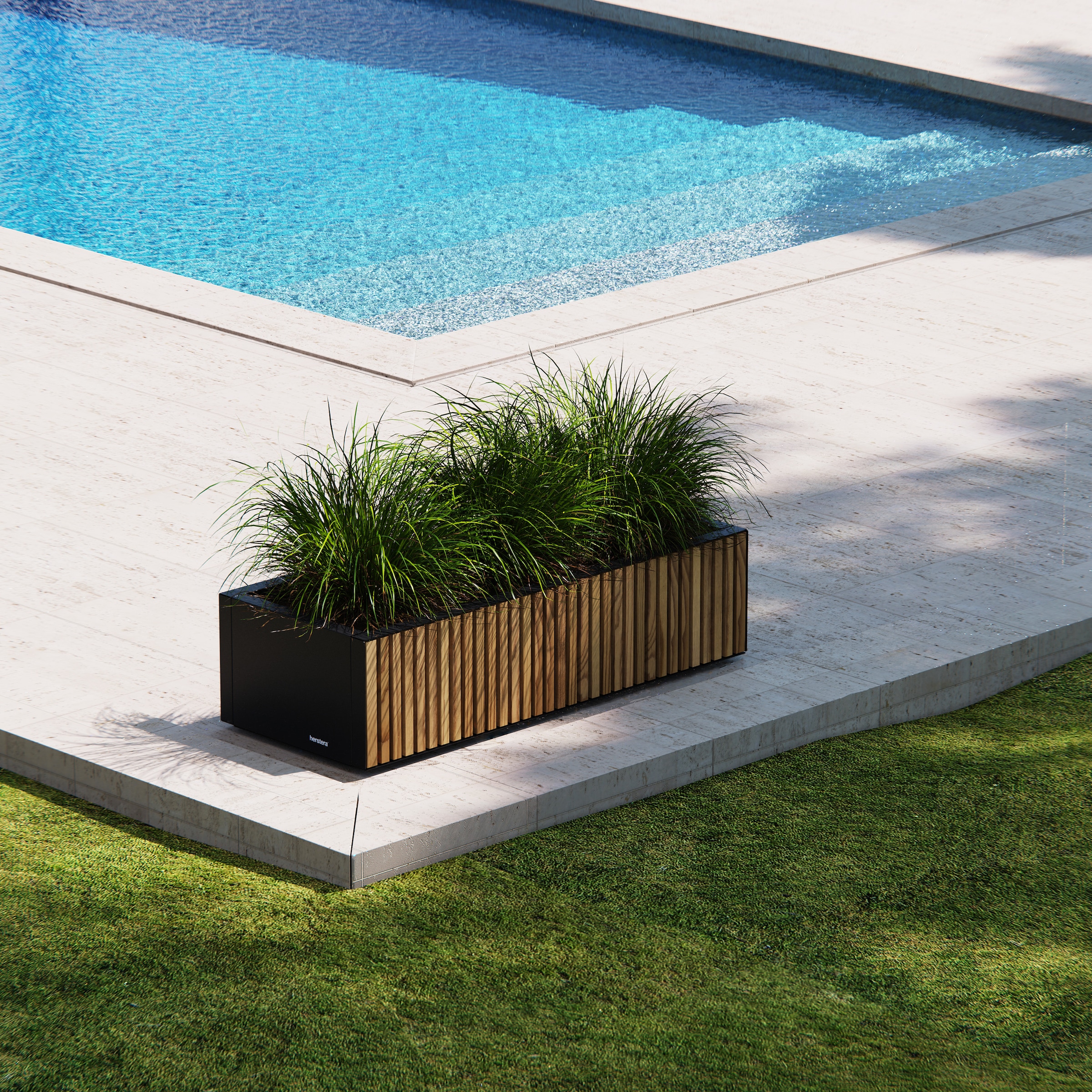 Herstera Garden Pflanzkübel »Deco Planter Xic Wood M« BxTxH: 100x40x25 cm