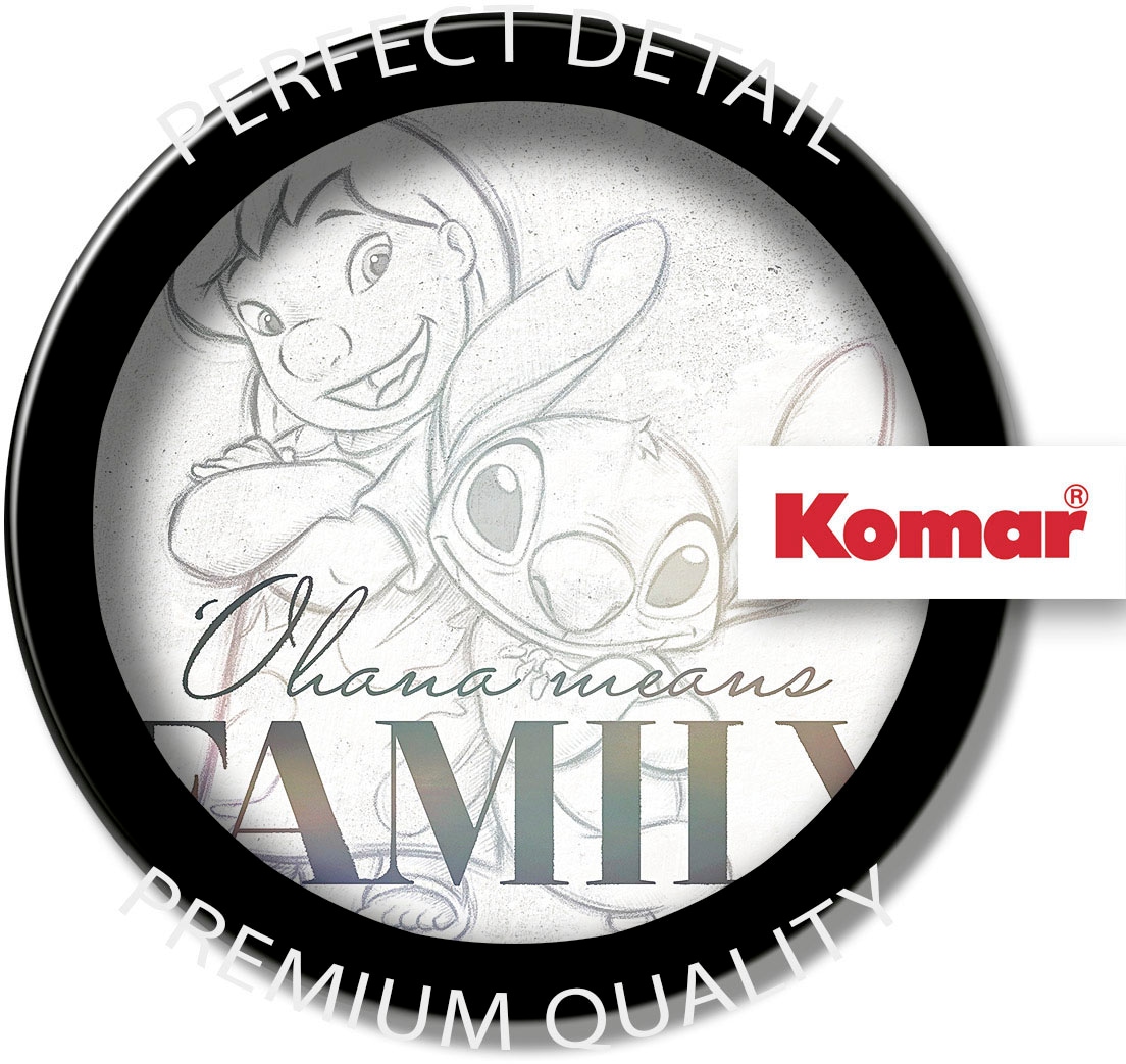 Komar Leinwandbild »Lilo & Stitch Family Goals - Größe 30 x 40 cm«, Disney, (1 St., 30 x 40 cm (Breite x Höhe), Keilrahmenbild mit Echtholzrahmen, Kinderzimmer