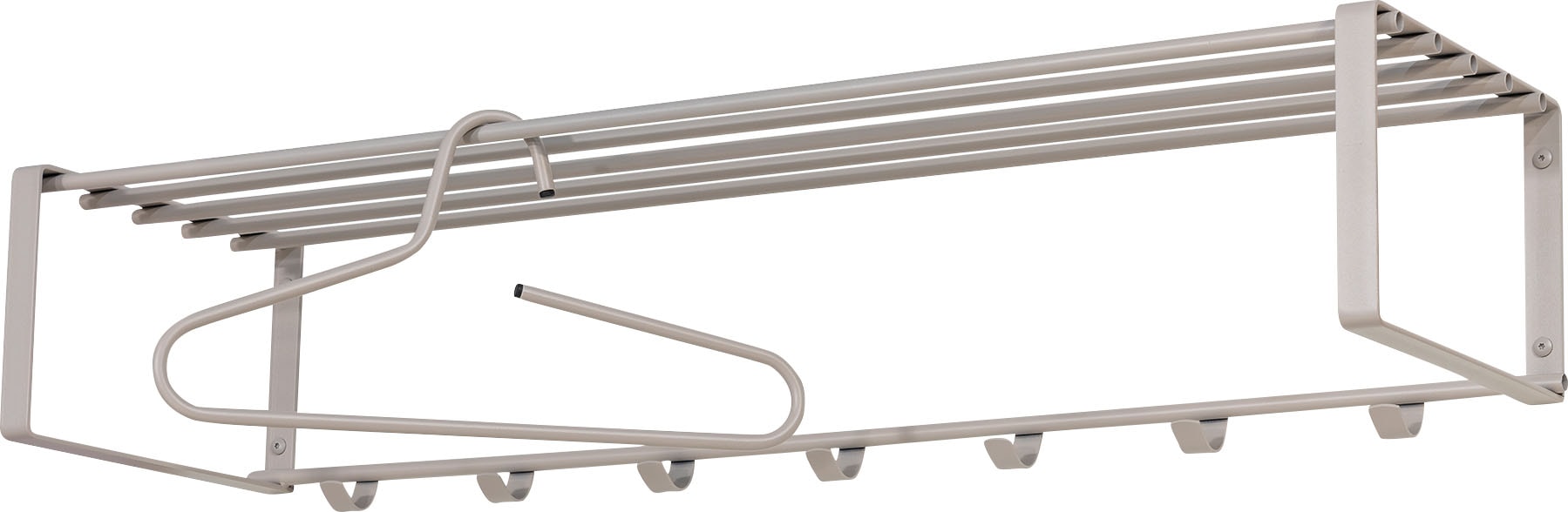 Spinder Design Garderobenleiste »Rex« Wandgarderobe Aus Stahl Mit Hutablage Und 5 Bzw. 7 Haken
