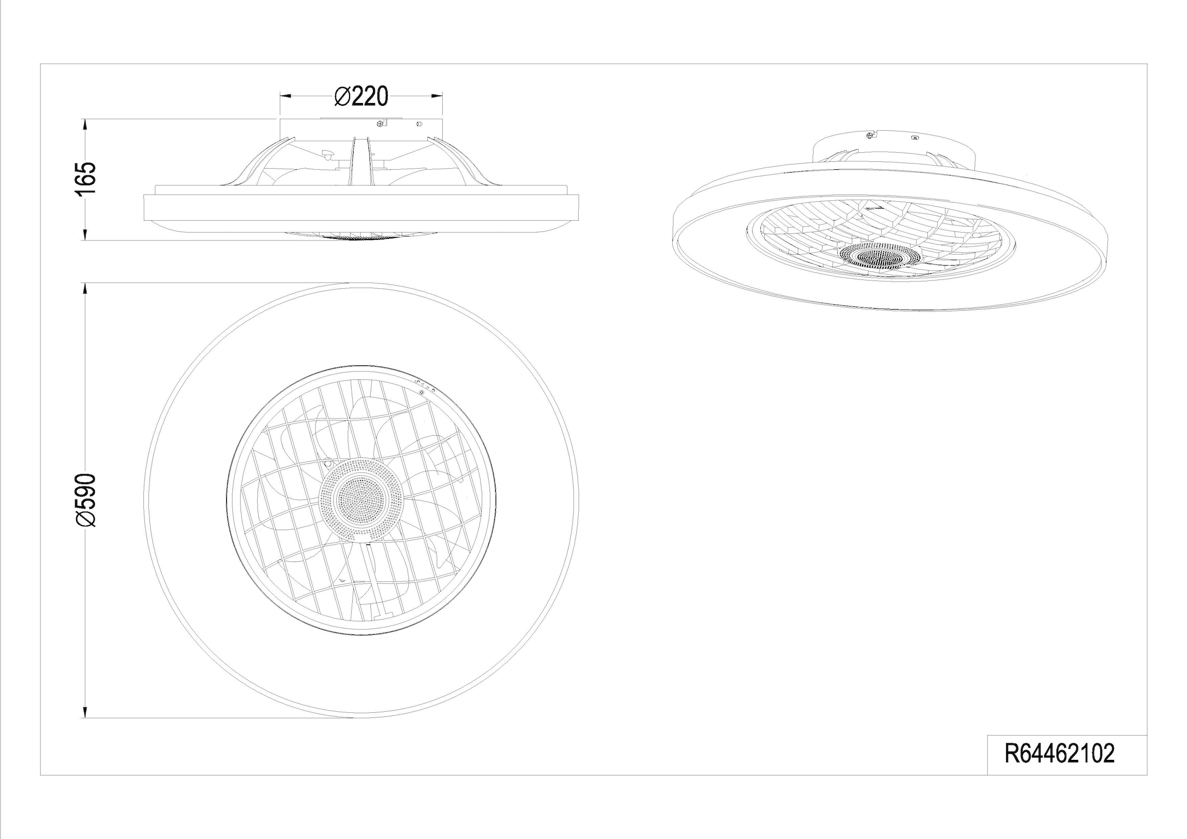 REALITY Leuchten LED Deckenleuchte »LINKÖPING mit Ventilator, Deckenventilator mit Licht inklFernbedienung«, 1 flammig, Leuchtmittel LED-Board | LED fest integriert, mit Bluetooth Lautsprecher, RGB Farbwechsel 3 Geschwindigkeiten Timer