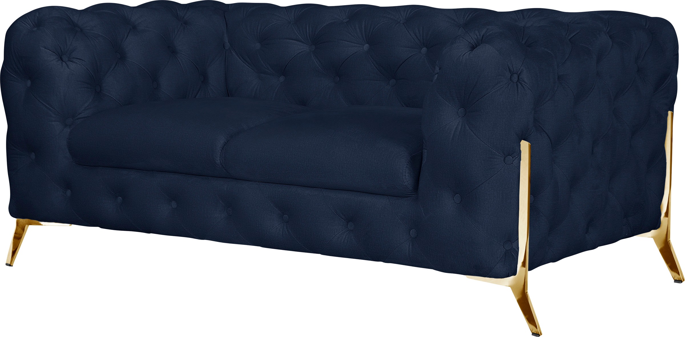 Leonique Chesterfield-Sofa »Amaury«, aufwändige Knopfheftung, moderne Chesterfield Optik, Fußfarbe wählbar