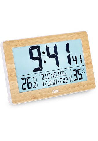 ADE Funkwecker »CK2113«, aus echtem Bambus mit Dual-Alarm, Thermo-/Hygrometer,... kaufen