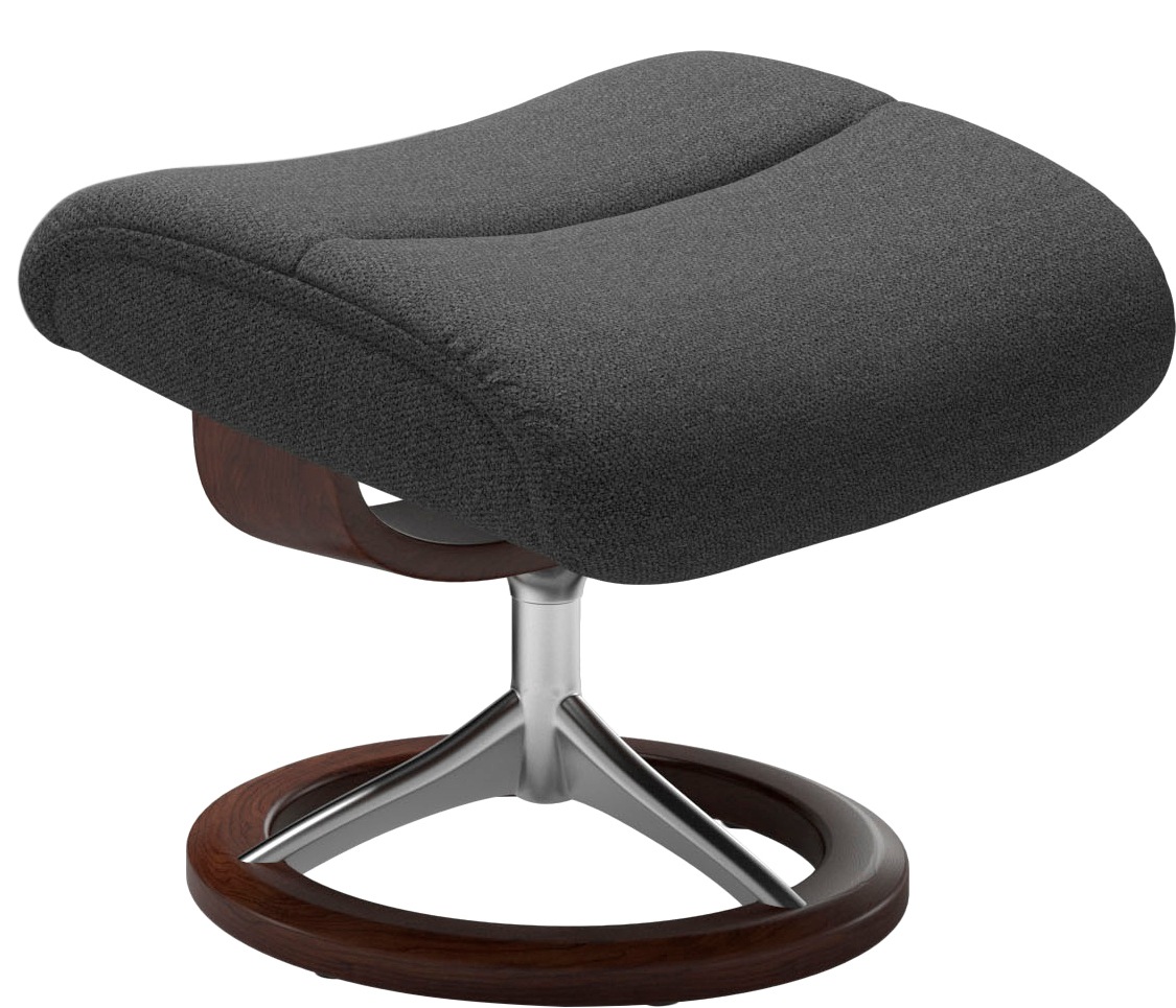 Stressless® Relaxsessel »View«, (Set, Relaxsessel mit Hocker), mit Signature Base, Größe M,Gestell Braun