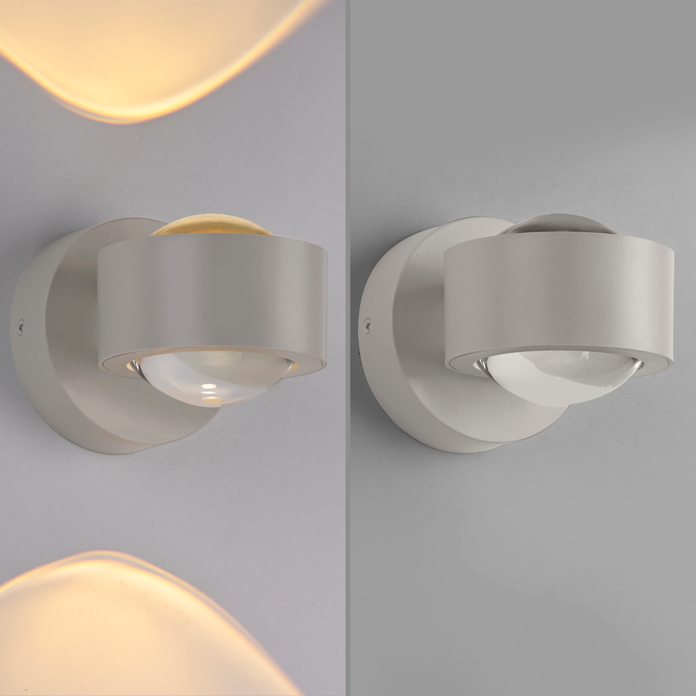 JUST LIGHT LED Wandleuchte »AKKU-CHIA« LED-Board 1 Stk. Warmweiß Akkubetrieben inkl. USB-Ladekabel, 5 Stufen Dimmung + Timerfunktion