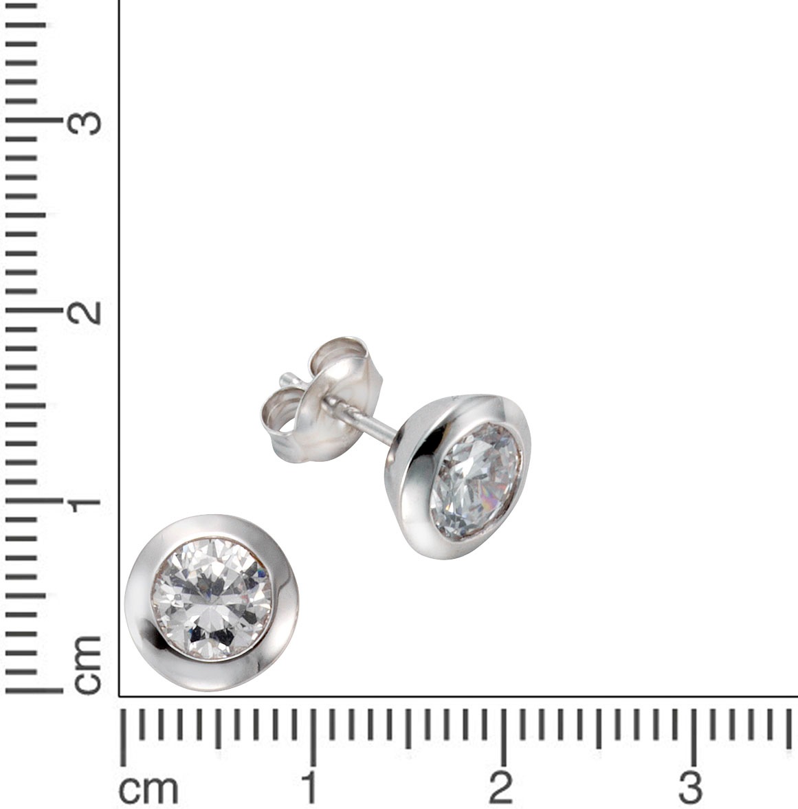Firetti Paar Ohrstecker »Schmuck Geschenk, Ohrringe Solitär, Silber 925«, mit Zirkonia (synth.)