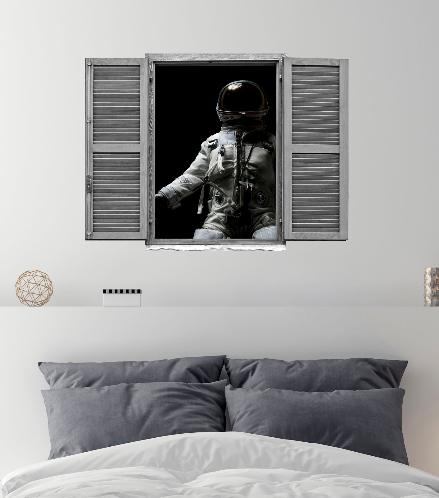 queence Wandtattoo »Astronaut«, (1 St.), Wandsticker, Wandbild, selbstklebend, 3D, Fenster