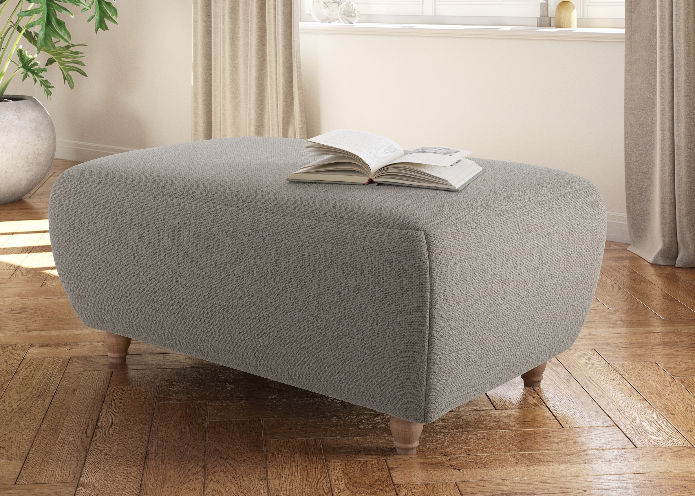 Home affaire Polsterhocker »Boston« 1 Stk. tlg. in 4 Bezugsqualitäten, auch günstig online kaufen