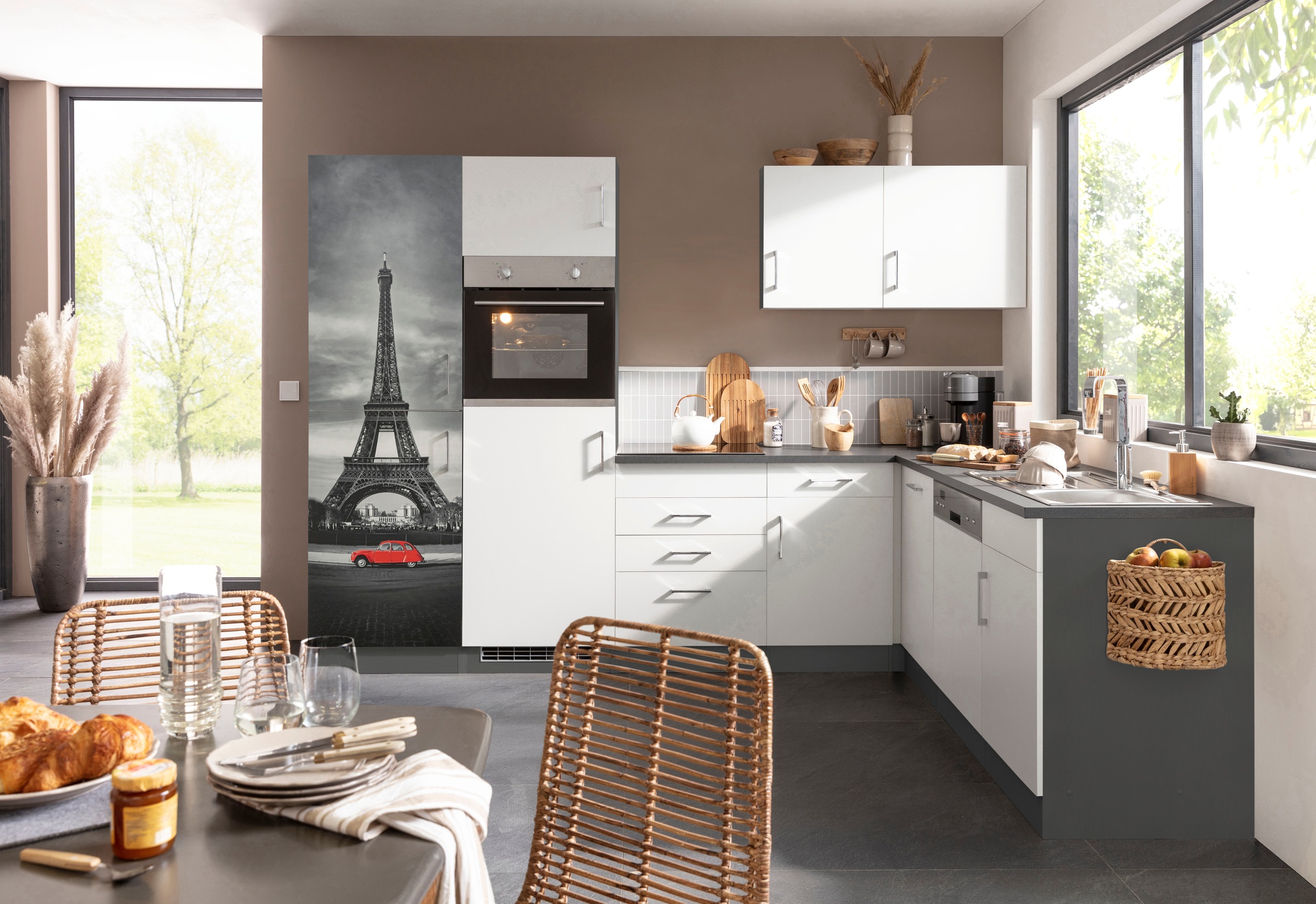 KOCHSTATION Küchenzeile »KS-Paris – Küchen mit einzigartigen Fotomotiven au günstig online kaufen