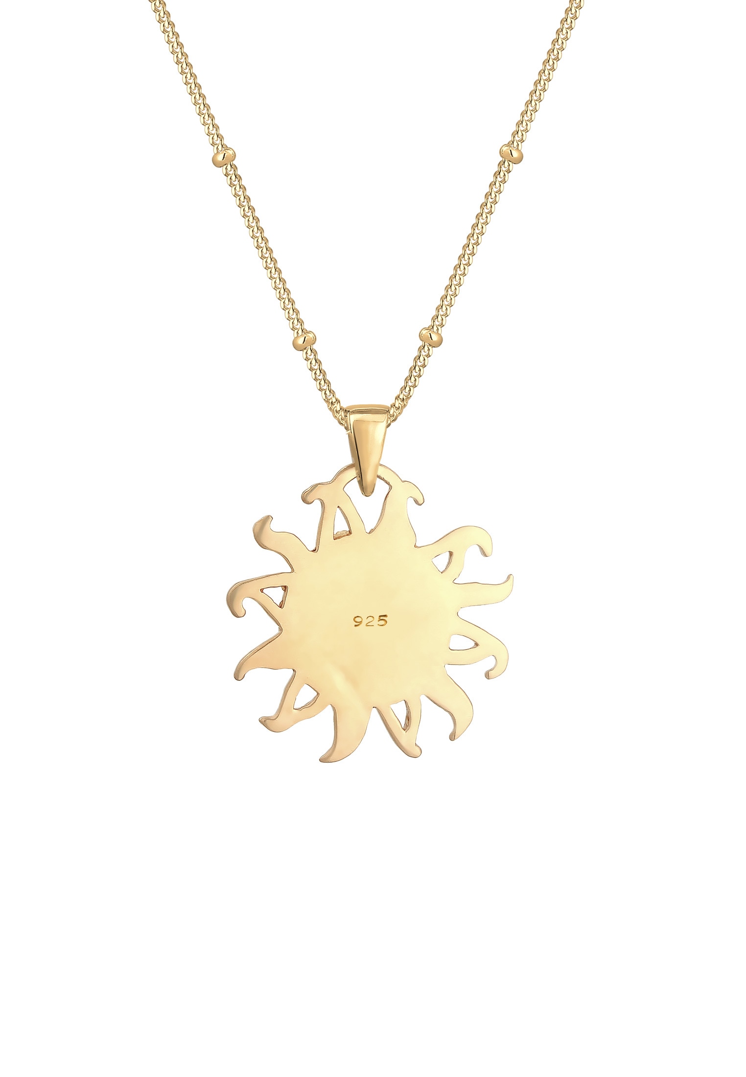 Elli Kette mit Anhänger »Sonne Mond mit Kugelkette 925er Silber«