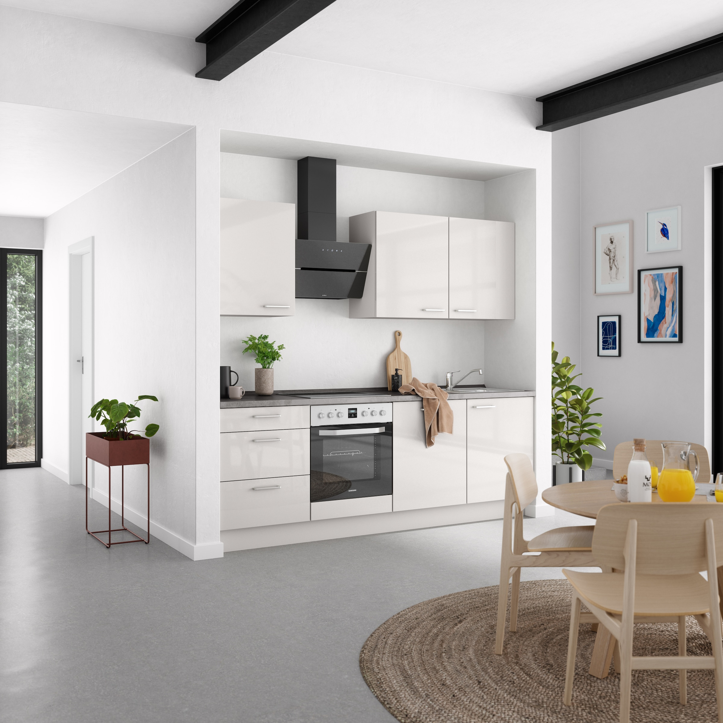nobilia® Küchenzeile »"Flash II"«, vormontiert, Ausrichtung wählbar, Breite 240 cm, wahlw. mit E-Geräten