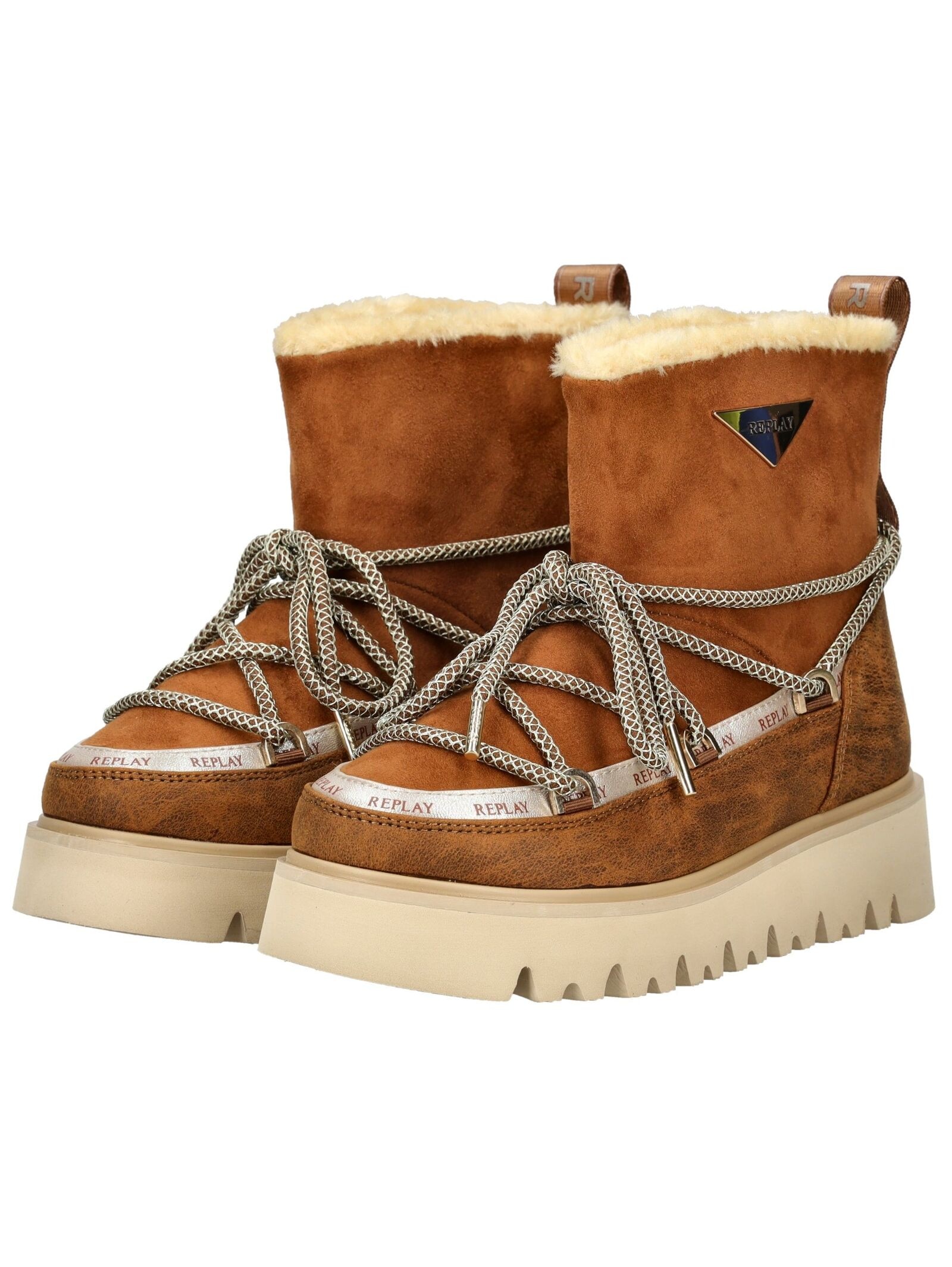 Replay Schnürstiefelette »Replay Stiefelette Lederimitat/Textil«