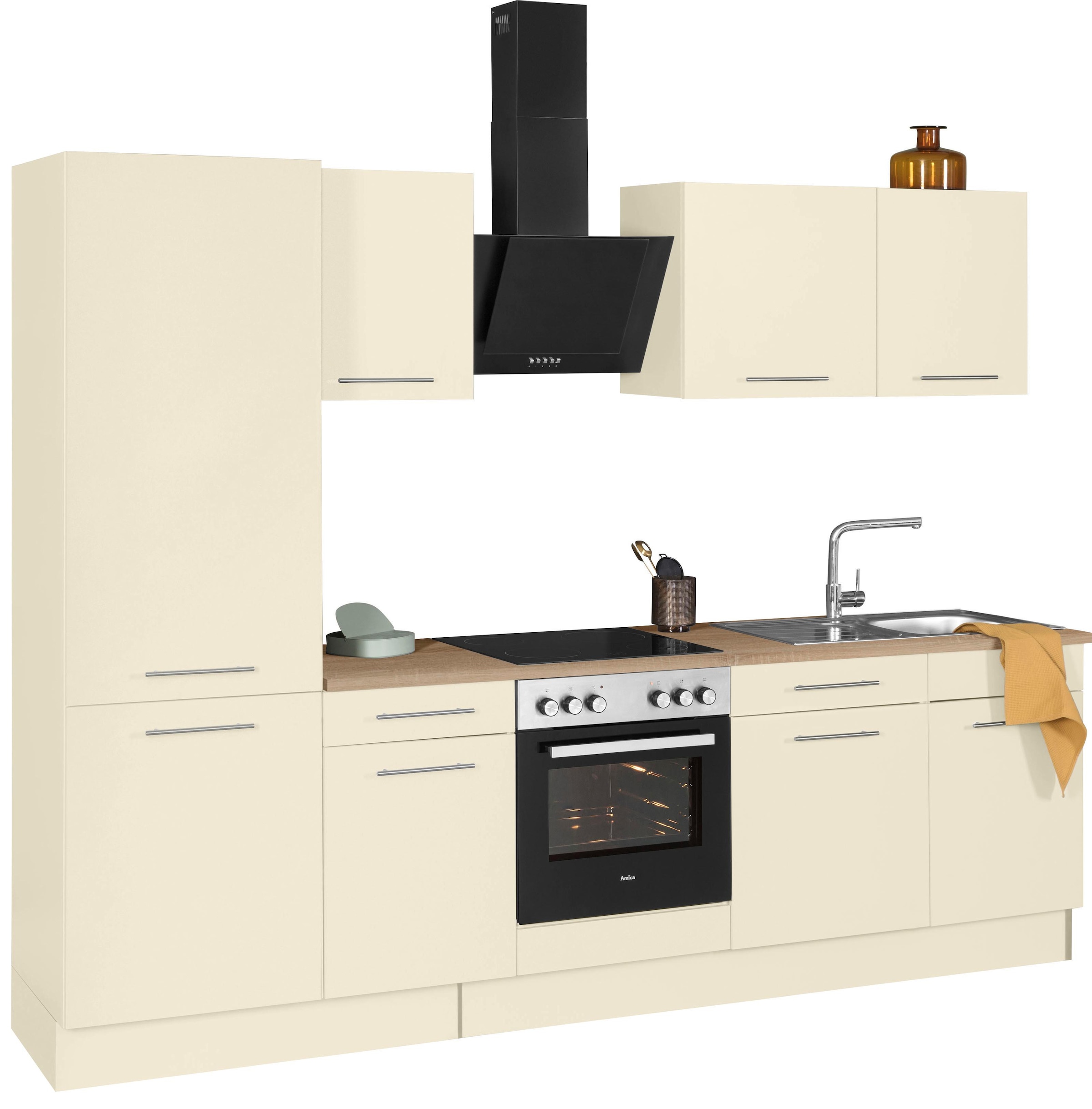 wiho Küchen Küchenzeile »Ela«, Breite 280 cm, Soft-Close-Funktion, höhenverstellbare Füße