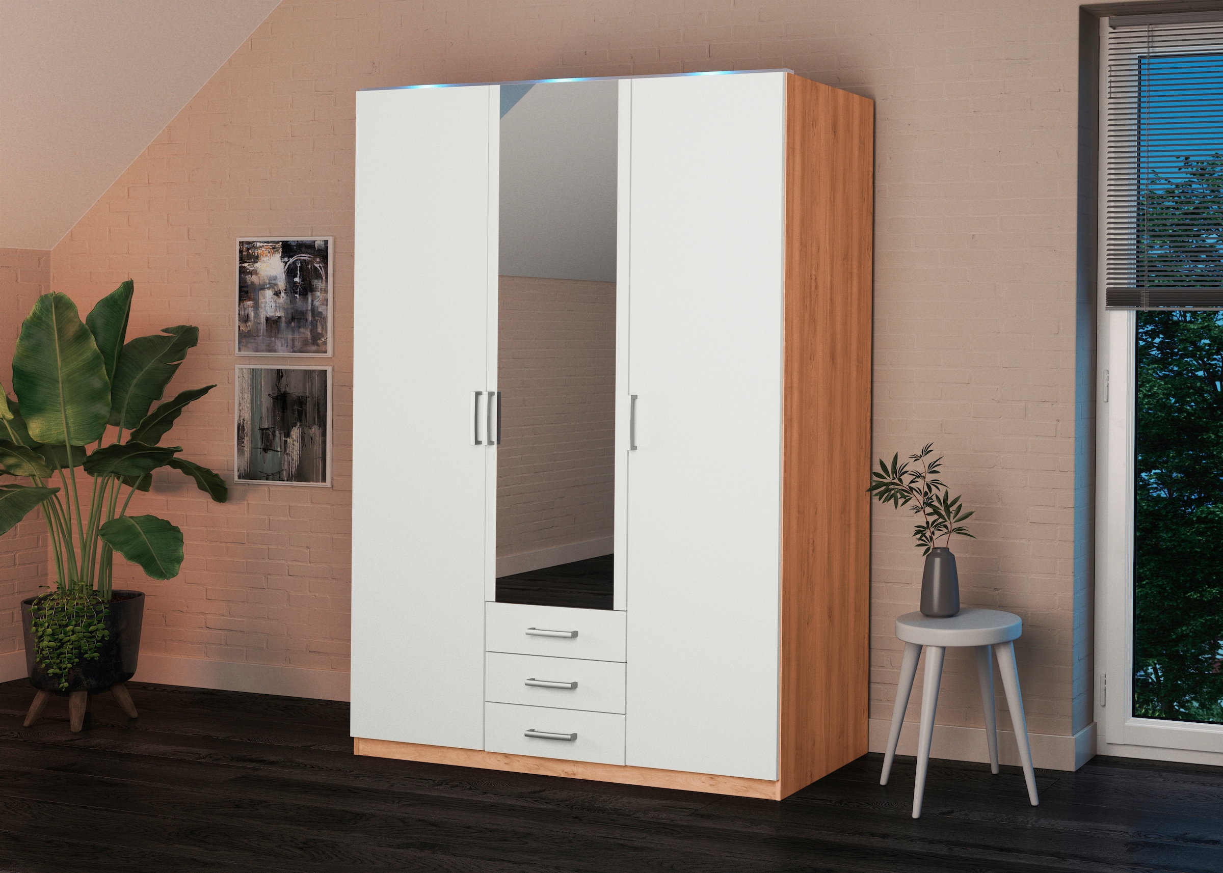 priess Kleiderschrank "Amsterdam" mit oder ohne LED-Beleuchtung günstig online kaufen