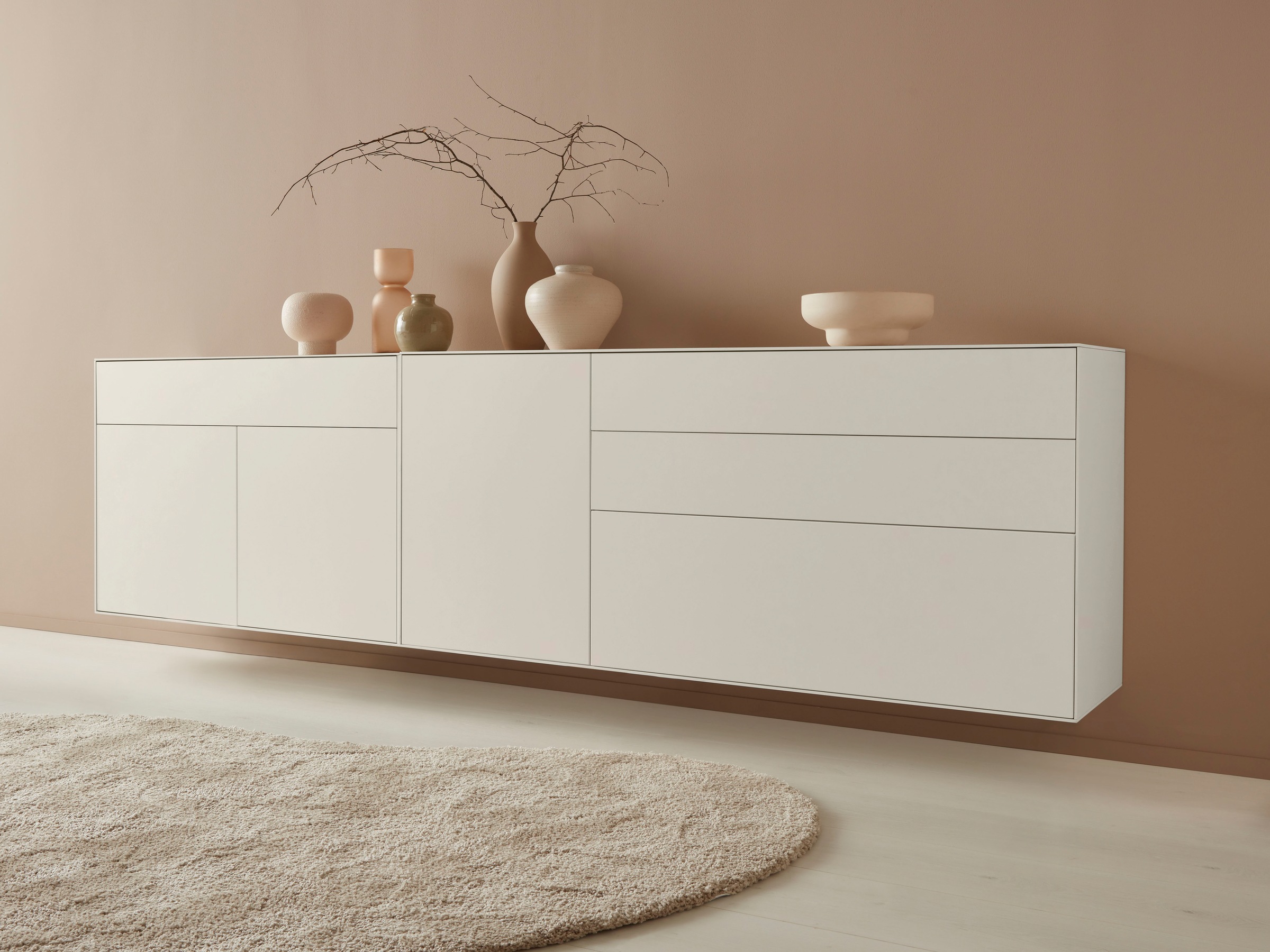 LeGer Home by Lena Gercke Sideboard »Essentials«, Breite: 167cm, MDF lackiert, Push-to-open-Funktion
