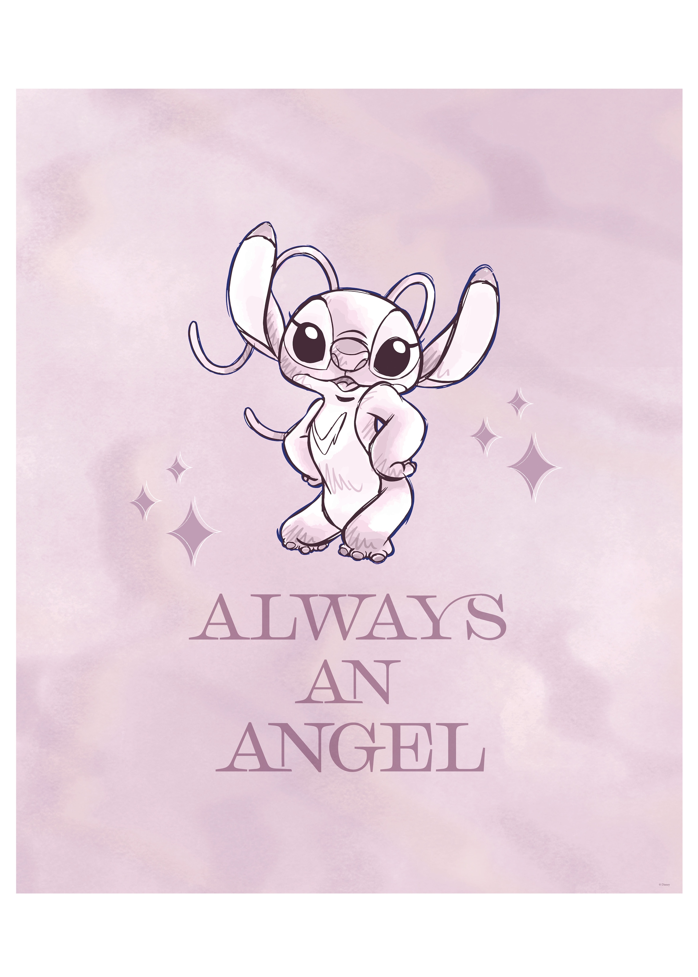 Komar Bild »Stitch Always an Angel«, Disney-Comic, (1 St.), Wandbild zur Dekoration im Kinderzimmer - ohne Rahmen