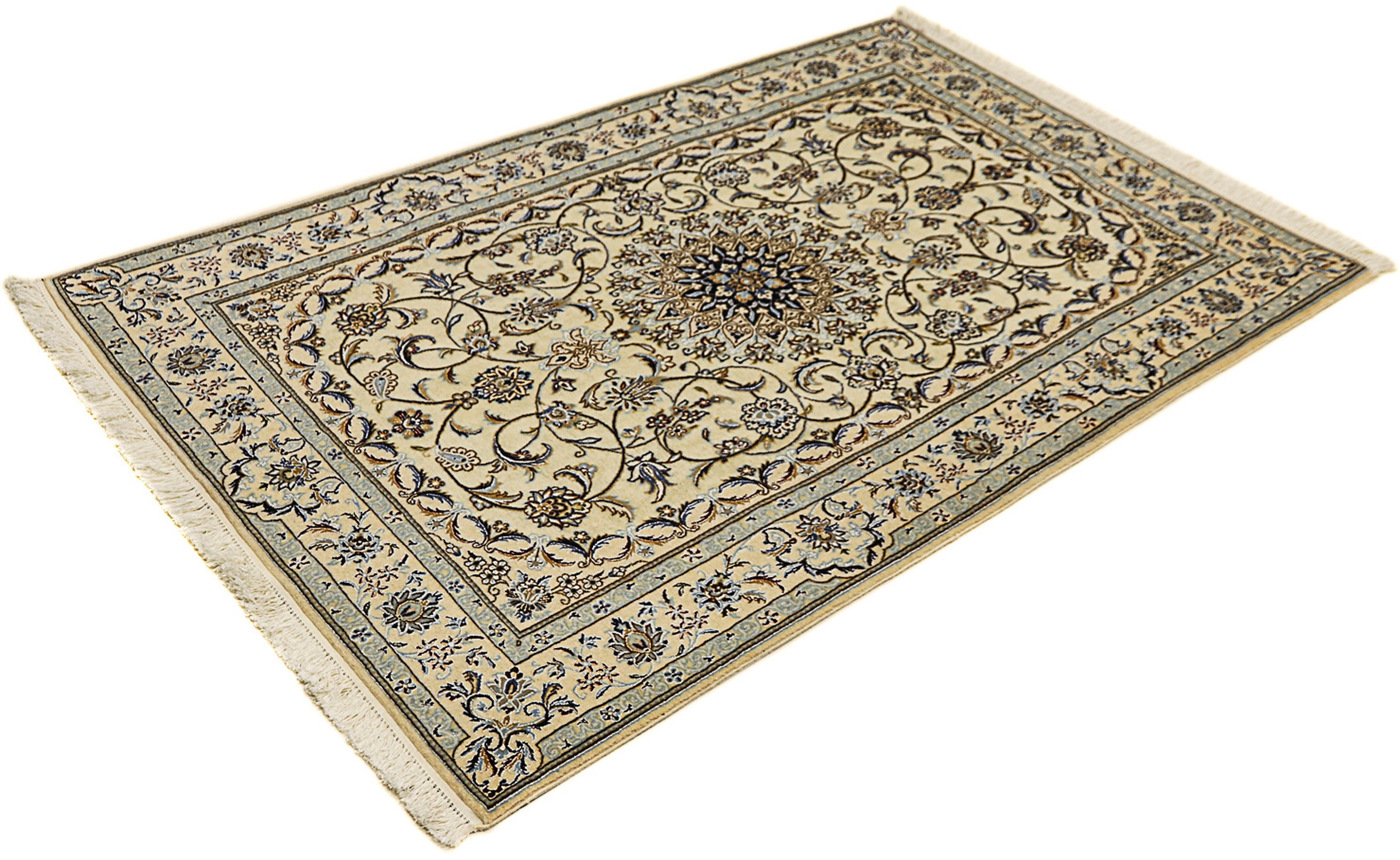 356 outlet x 256 Orient Perser Teppich Beige Creme Handgeweb Signatur