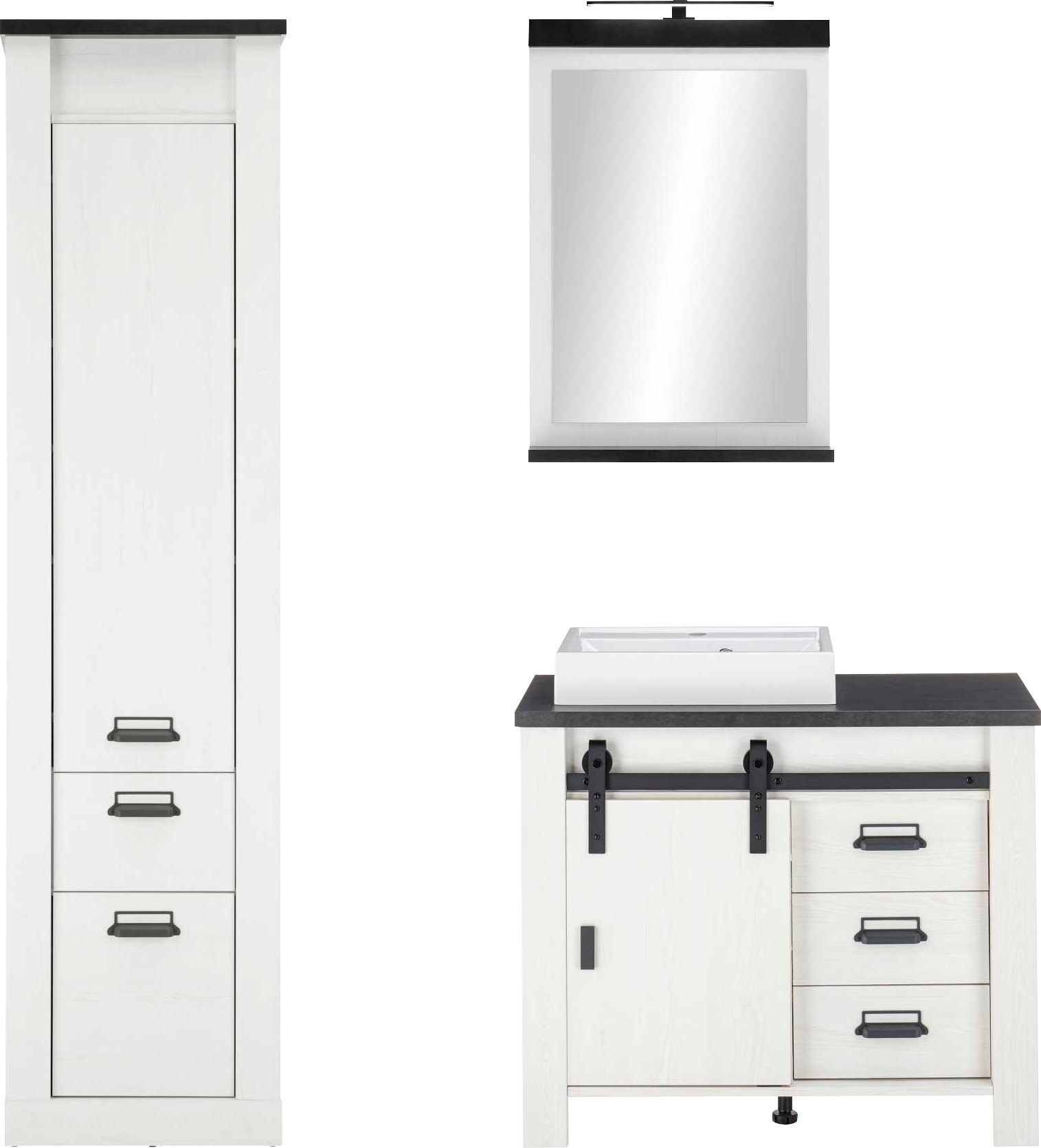 Home affaire Badmöbel-Set »SHERWOOD, Bad im modernen Design, 3-teiliges Bad günstig online kaufen