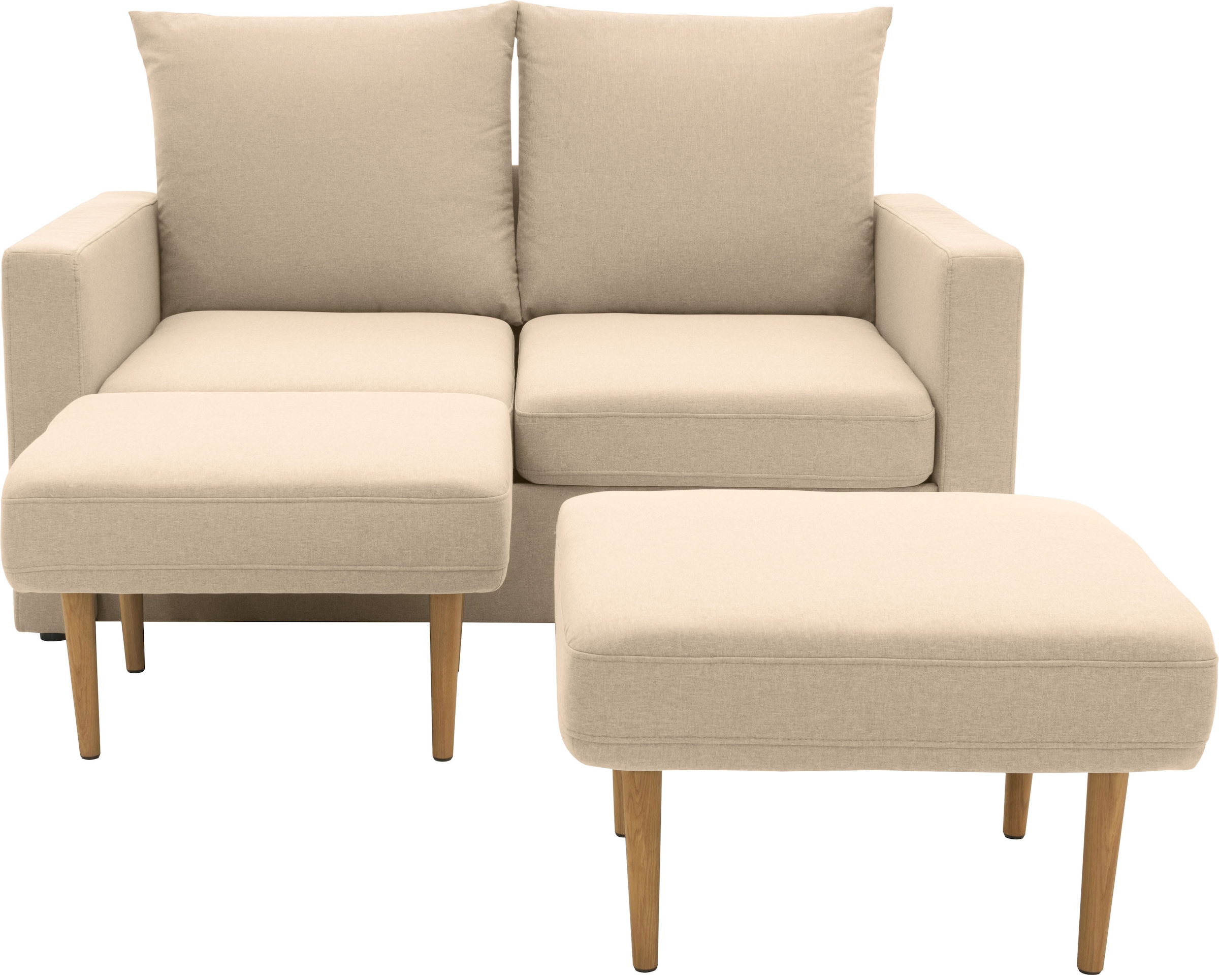 DOMO collection 2-Sitzer »Slunce, Outdoor-Raumwunder«, 2-Sitzer inkl. 2 Hocker, Outdoor geeignet