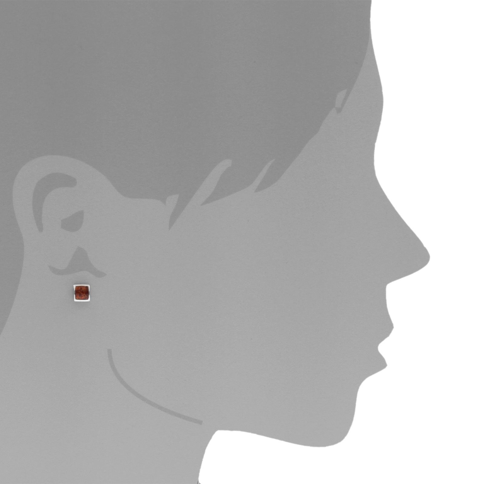 OSTSEE-SCHMUCK Paar Ohrstecker »Ostsee-Schmuck Ohrstecker Classic 5 x 5 mm«