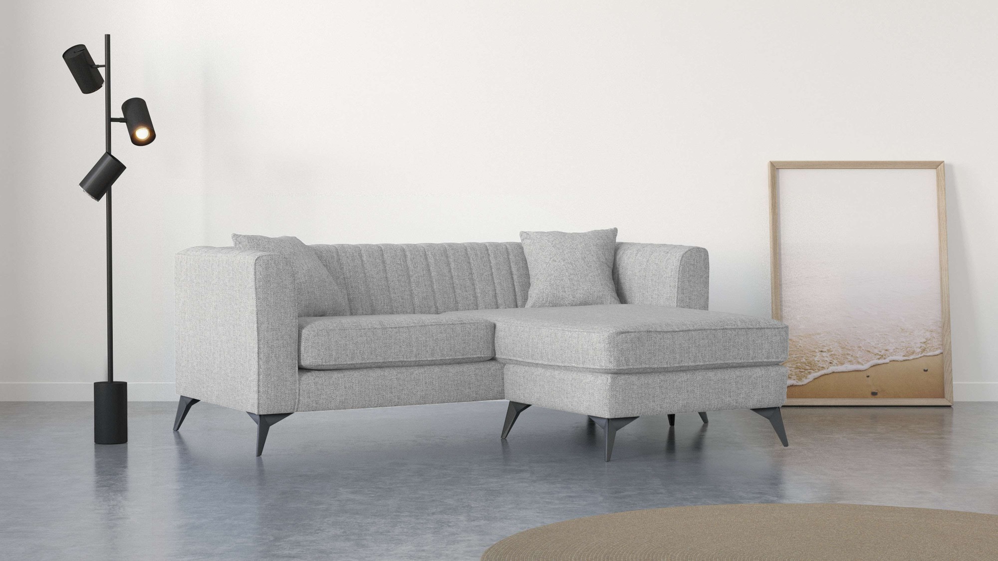 Places of Style Ecksofa »MATTHEW L-Form ideal für kleine Räume, Maße B/T/H: günstig online kaufen