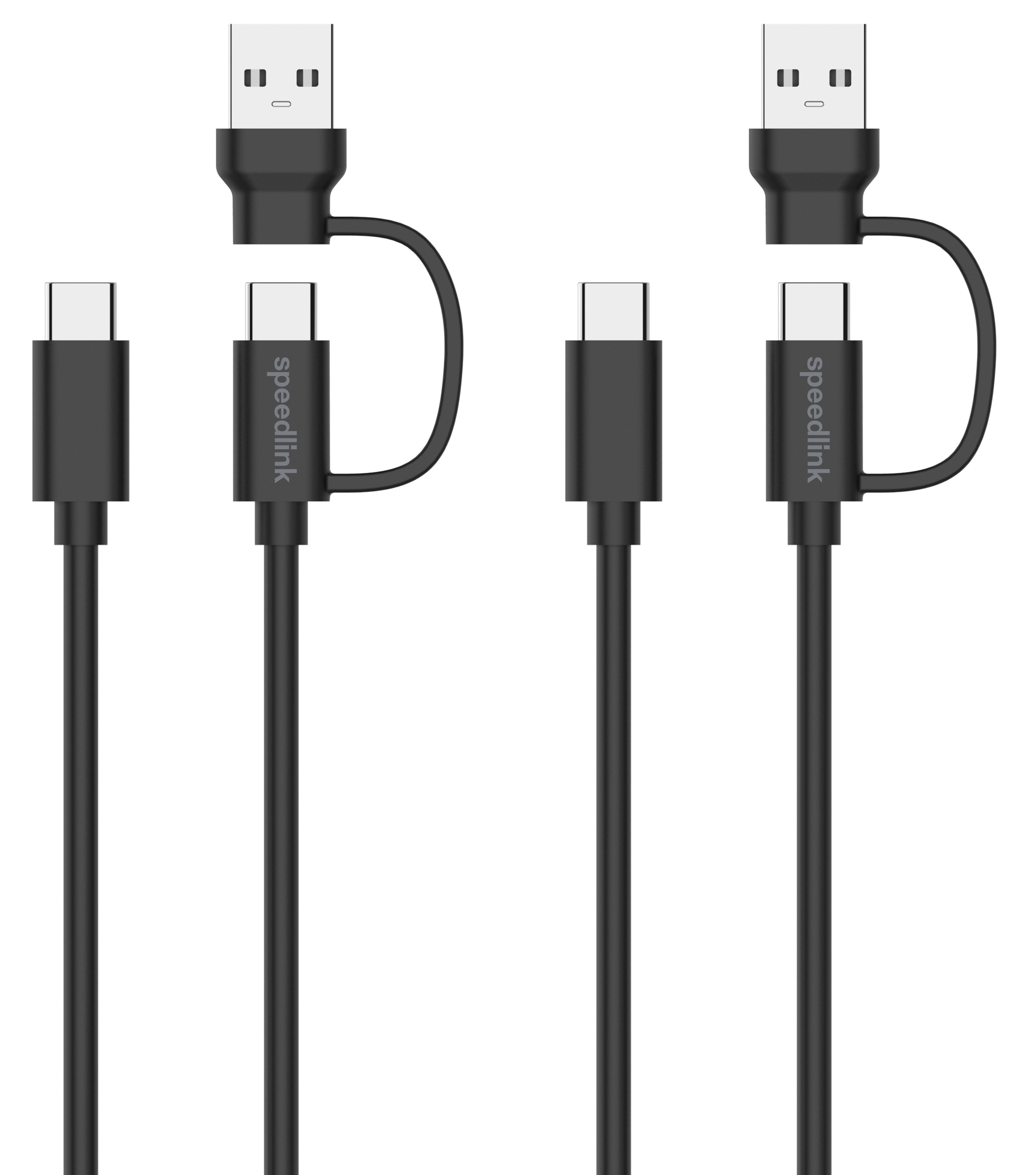 Speedlink USB-Ladegerät »STREAM Play & Charge USB-C/USB-A«, 2 Stück Ladekab günstig online kaufen