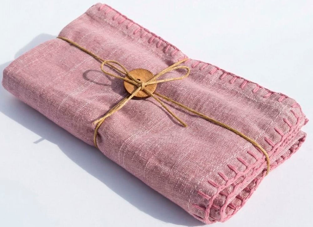 Home affaire Serviettenhalter »Serviette in rose 6erSet«