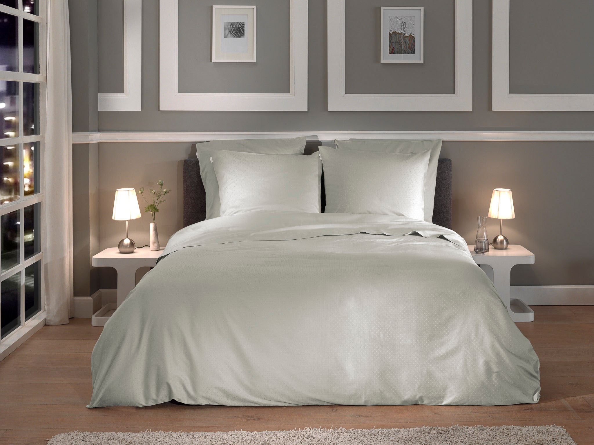 Heckett & Lane Bettwäsche »Punto« 3 Stk. tlg. gepunktet, 100% Baumwolle ab günstig online kaufen