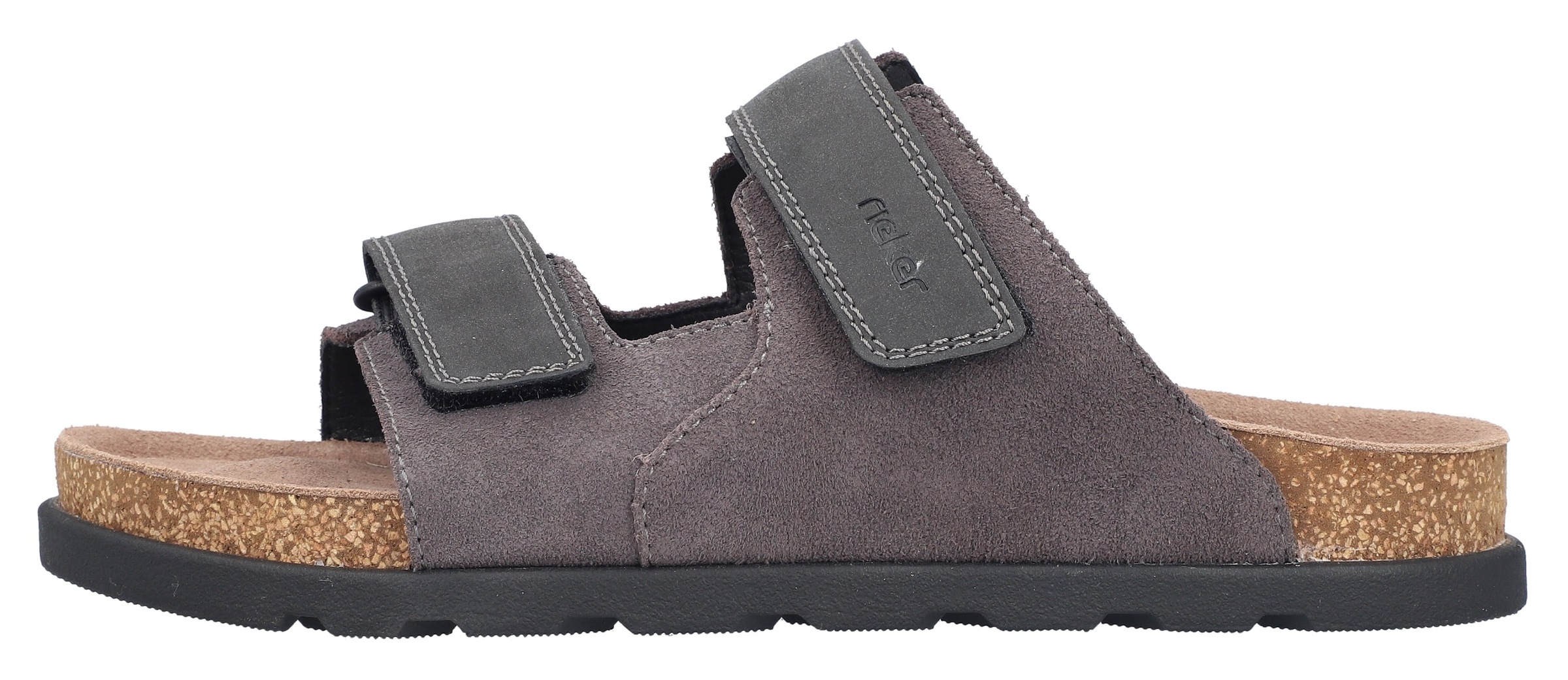 Rieker Pantolette, Sommerschuh, Strandschuh, Hausschuh mit vorgeformtem Fußbett